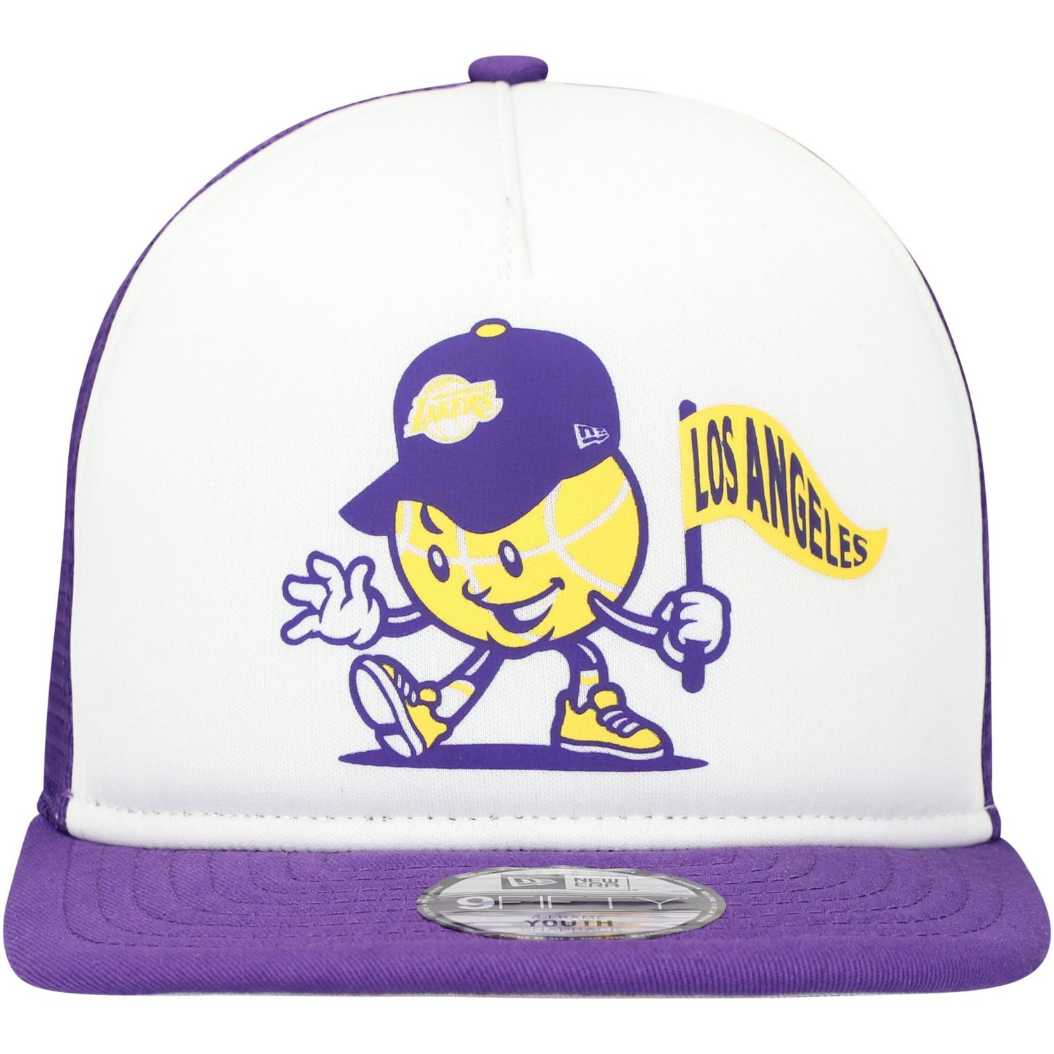 Youth New Era Purple Los Angeles Lakers Court Sport Mascot 9FIFTY Snapback Hat