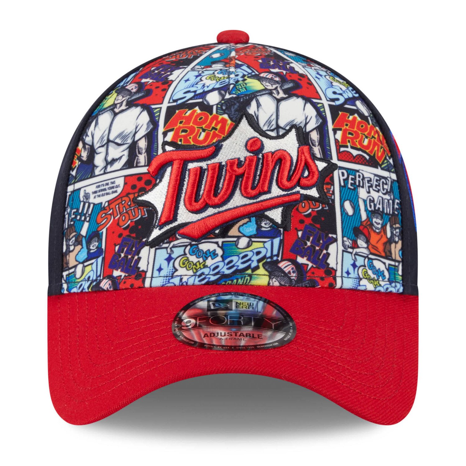 Youth New Era Red Minnesota Twins 2025 MLB Diamond Hero Edition A-Frame 9FORTY Adjustable Hat - view number 2