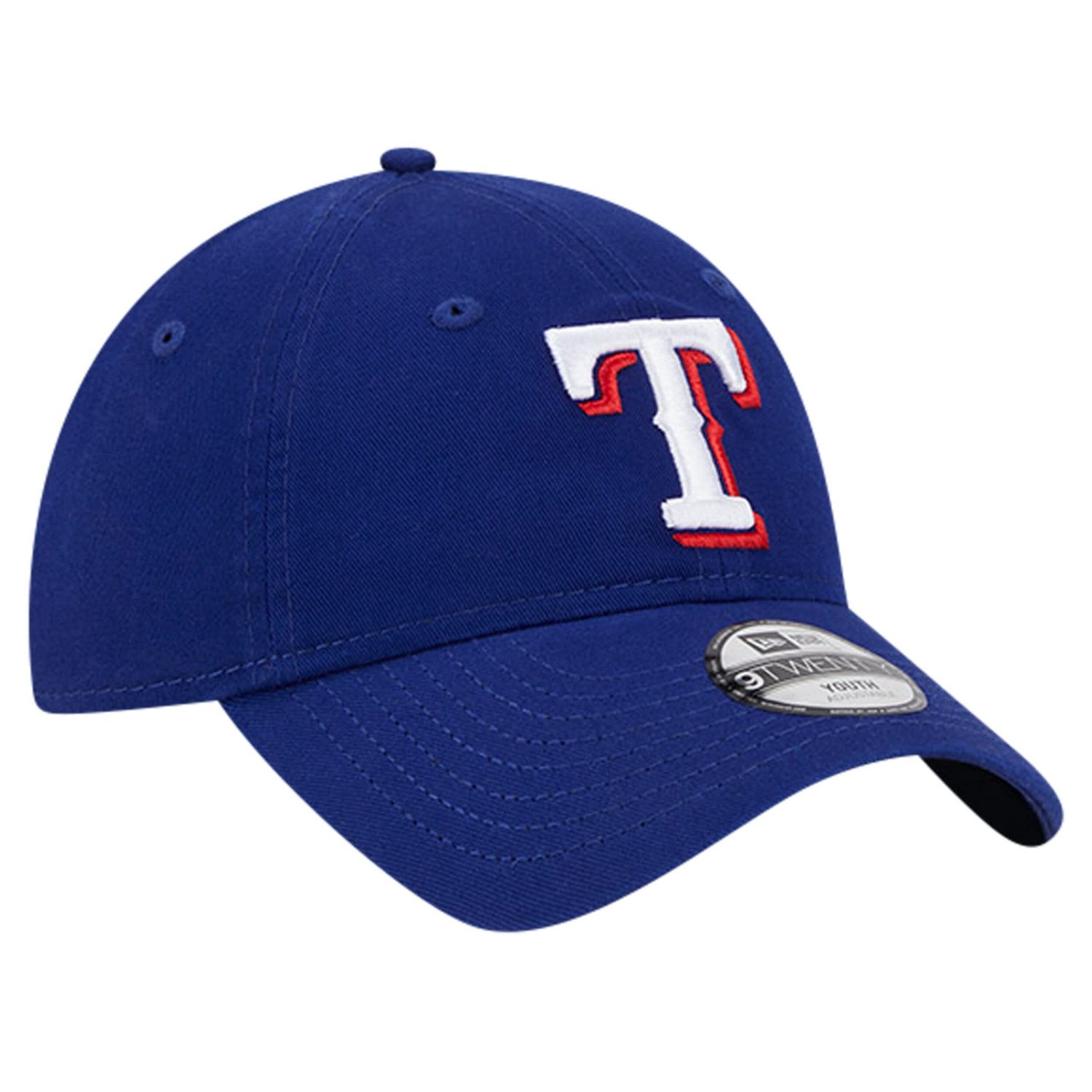 Youth New Era Texas Rangers Team Color 9TWENTY Adjustable Hat - view number 3