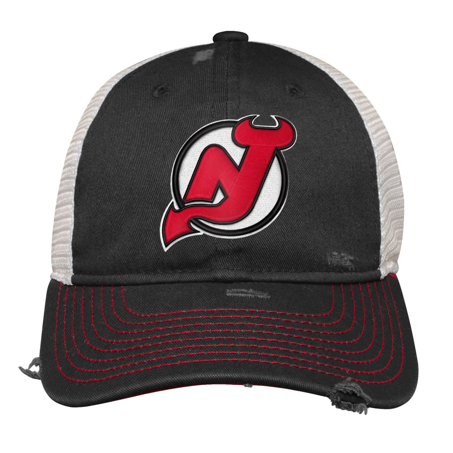 Youth New Jersey Devils Slouch Trucker Adjustable Hat                                                                            - view number 2