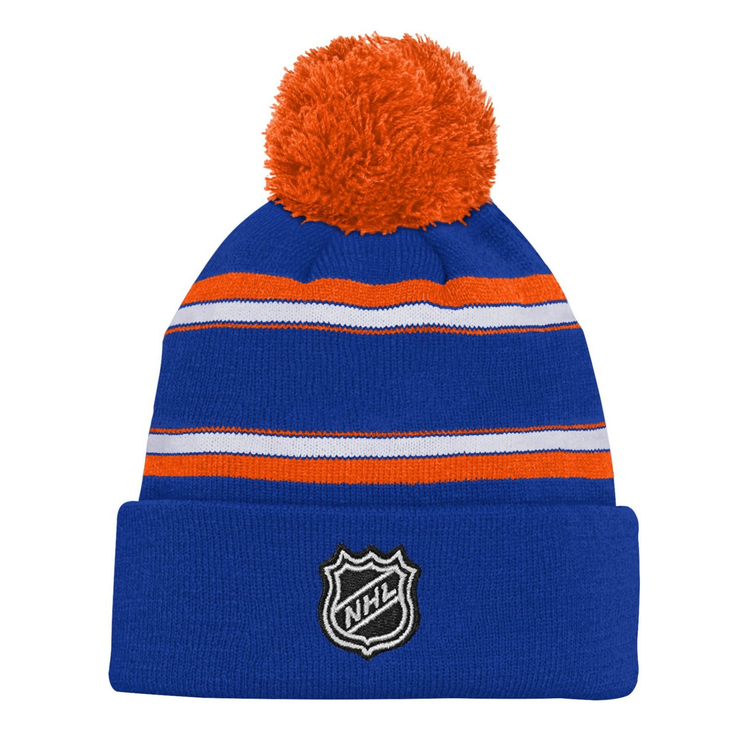 Youth New York Islanders Jacquard Cuffed Knit Hat with Pom - view number 2