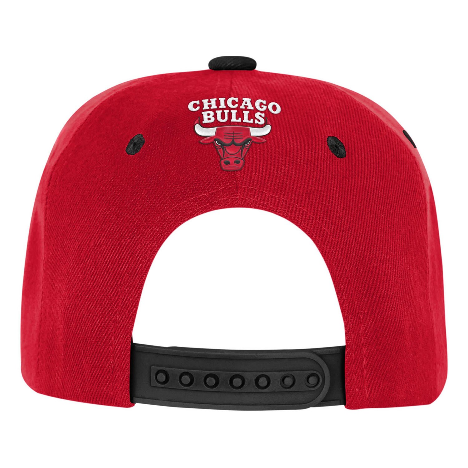 Youth Outerstuff Black Chicago Bulls Two-Tone Snapback Hat - view number 3