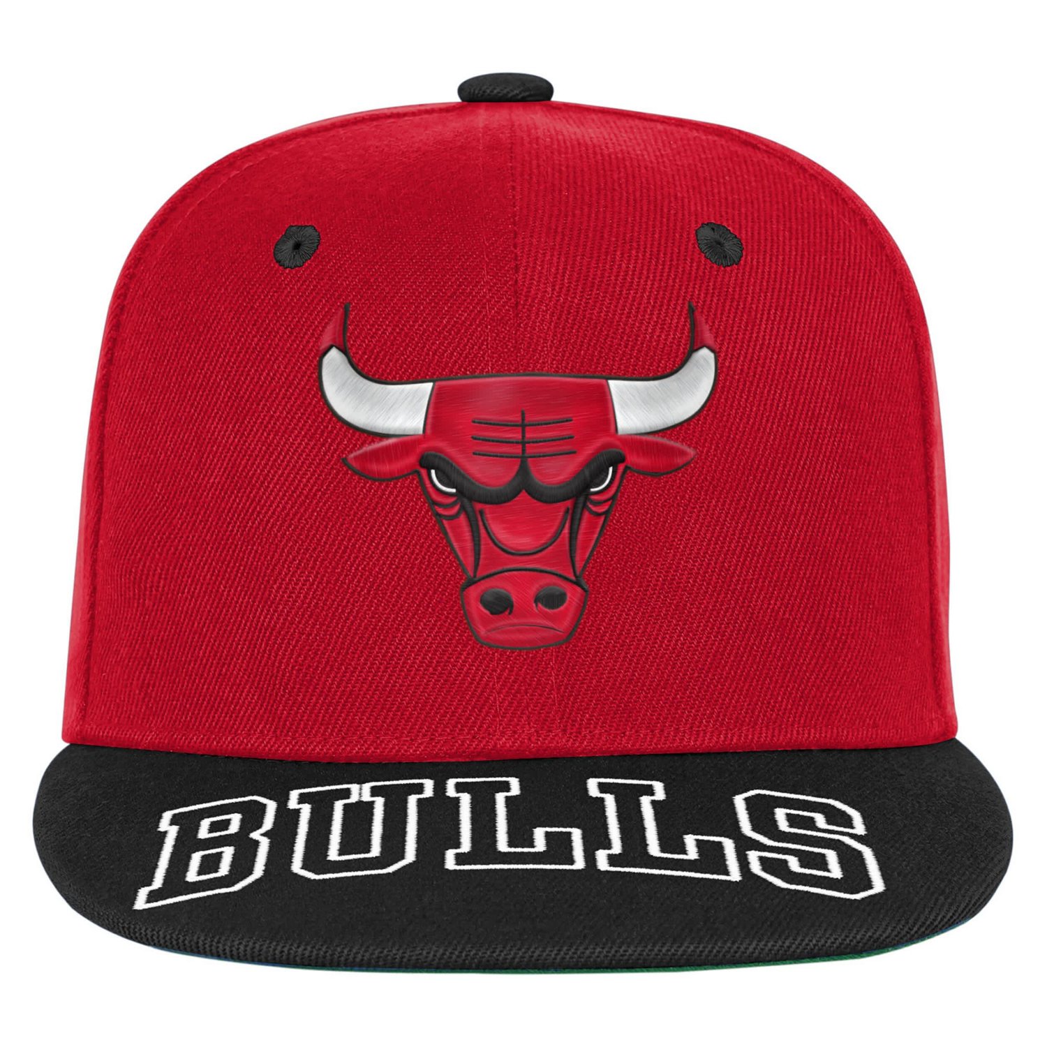 Youth Outerstuff Black Chicago Bulls Two-Tone Snapback Hat - view number 2