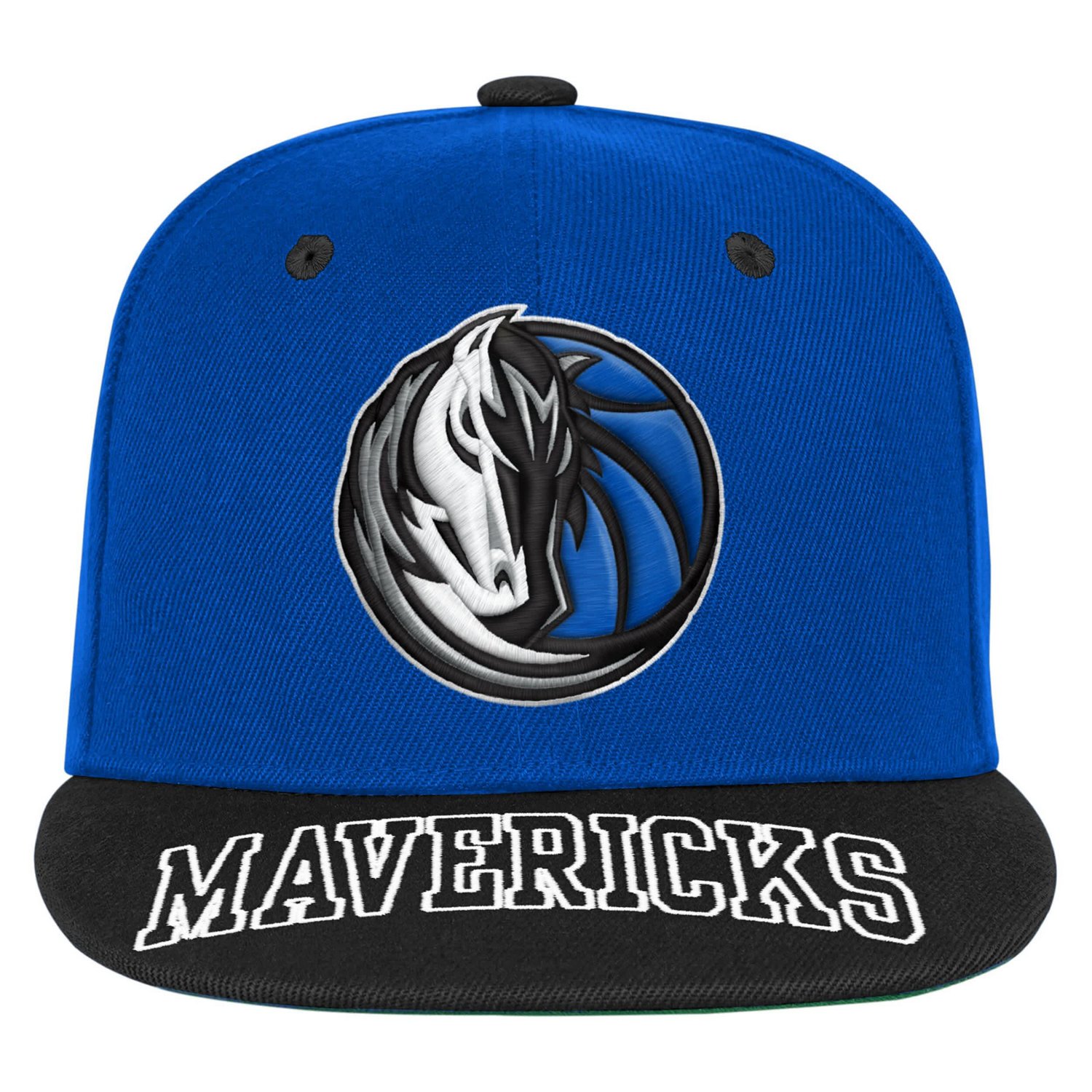 Youth Outerstuff Black Dallas Mavericks Two-Tone Snapback Hat - view number 2