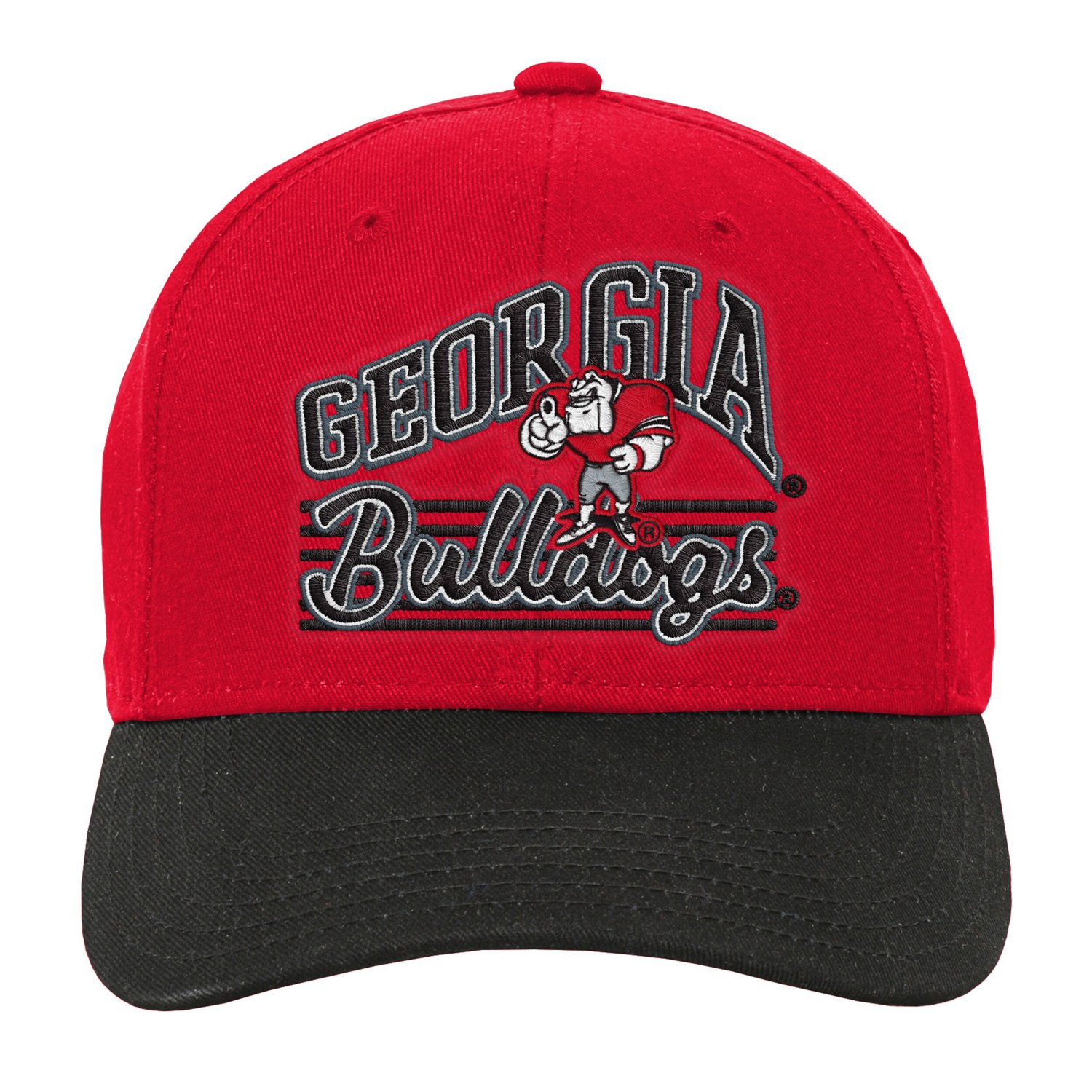 Youth Outerstuff Black Georgia Bulldogs Dad Unstructured Adjustable Hat