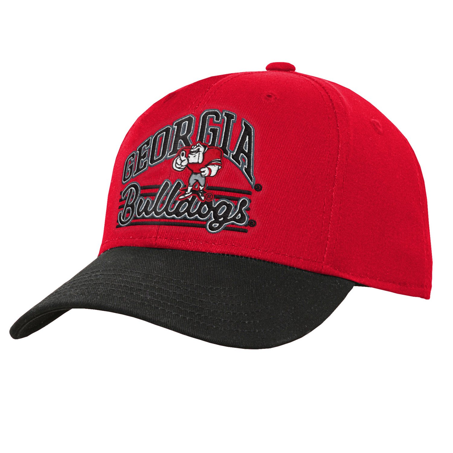 Youth Outerstuff Black Georgia Bulldogs Dad Unstructured Adjustable Hat