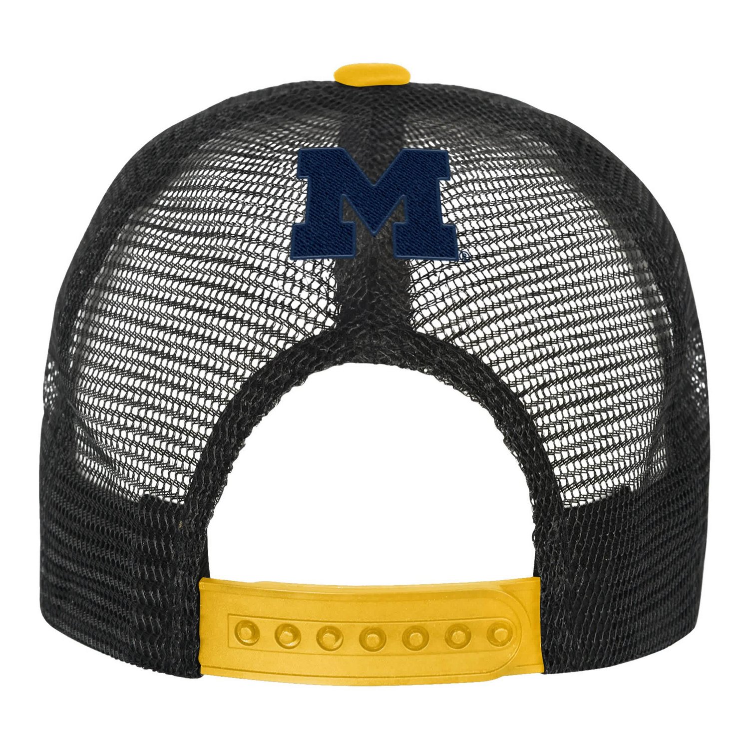 Youth Outerstuff Cream Michigan Wolverines Modern Fan Trucker Adjustable Hat - view number 3