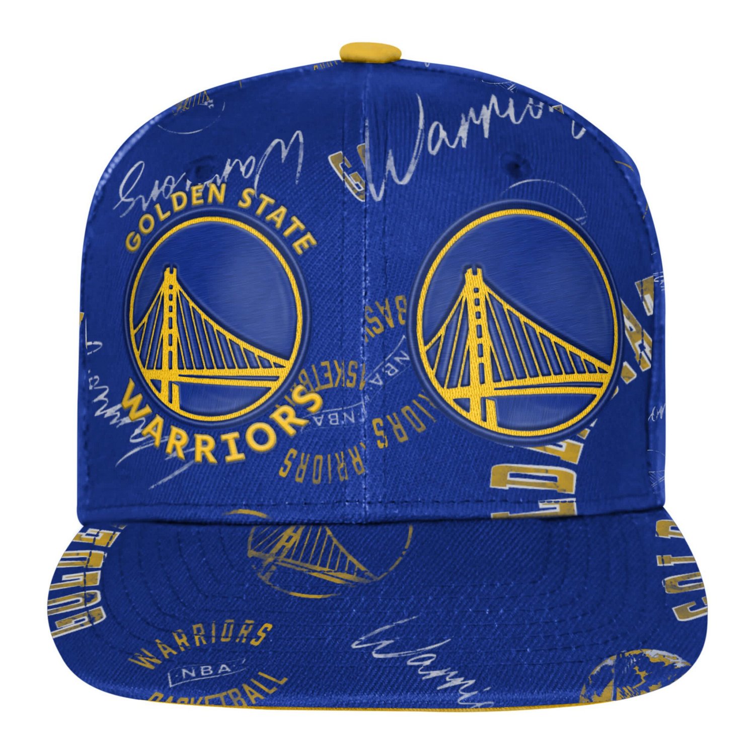 Youth Outerstuff Golden State Warriors Street Hooper Allover Print Snapback Hat - view number 2