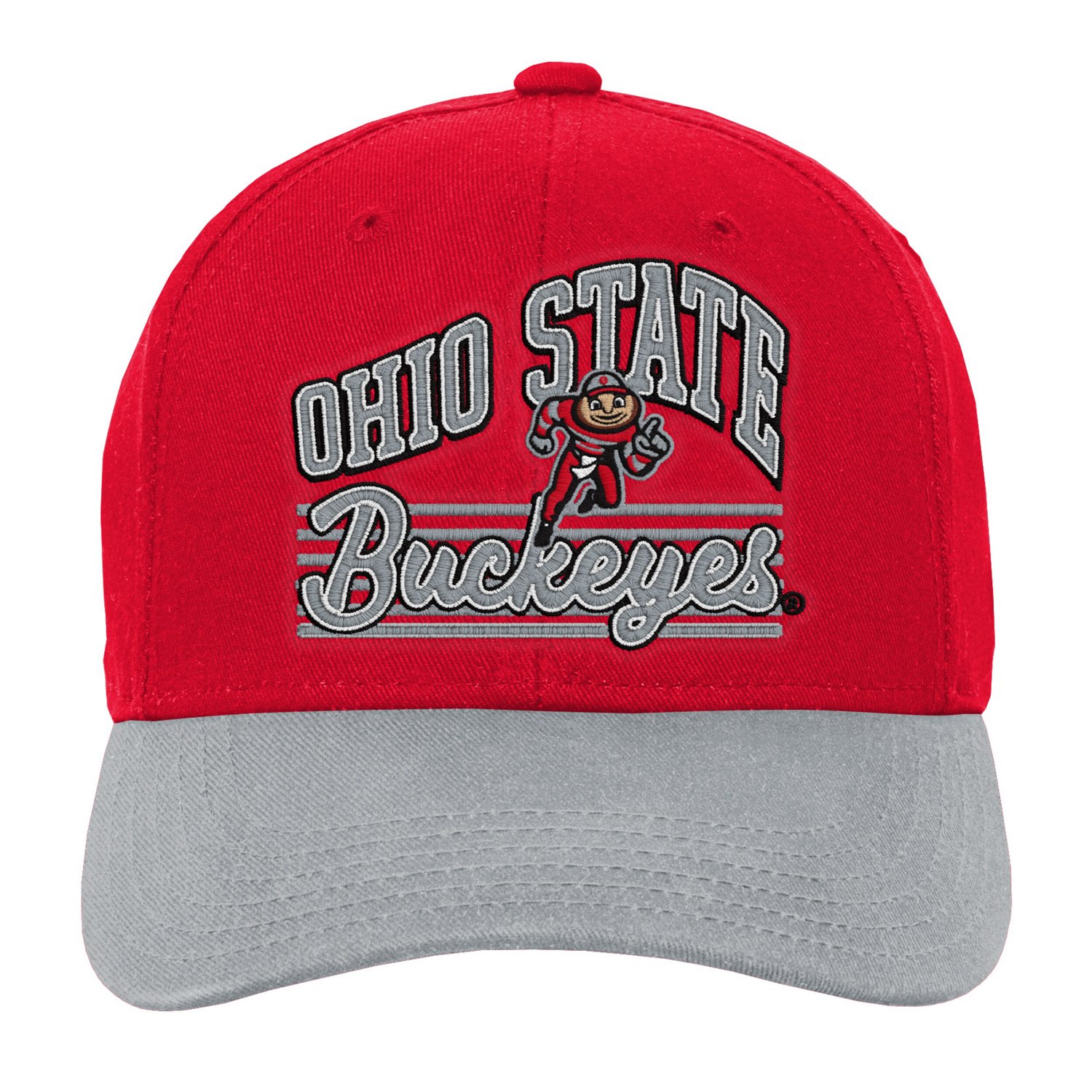 Youth Outerstuff Gray Ohio State Buckeyes Dad Unstructured Adjustable Hat