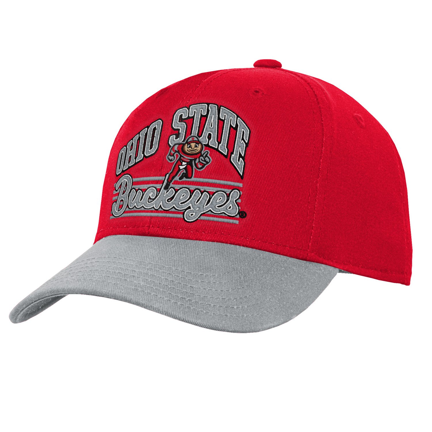 Youth Outerstuff Gray Ohio State Buckeyes Dad Unstructured Adjustable Hat