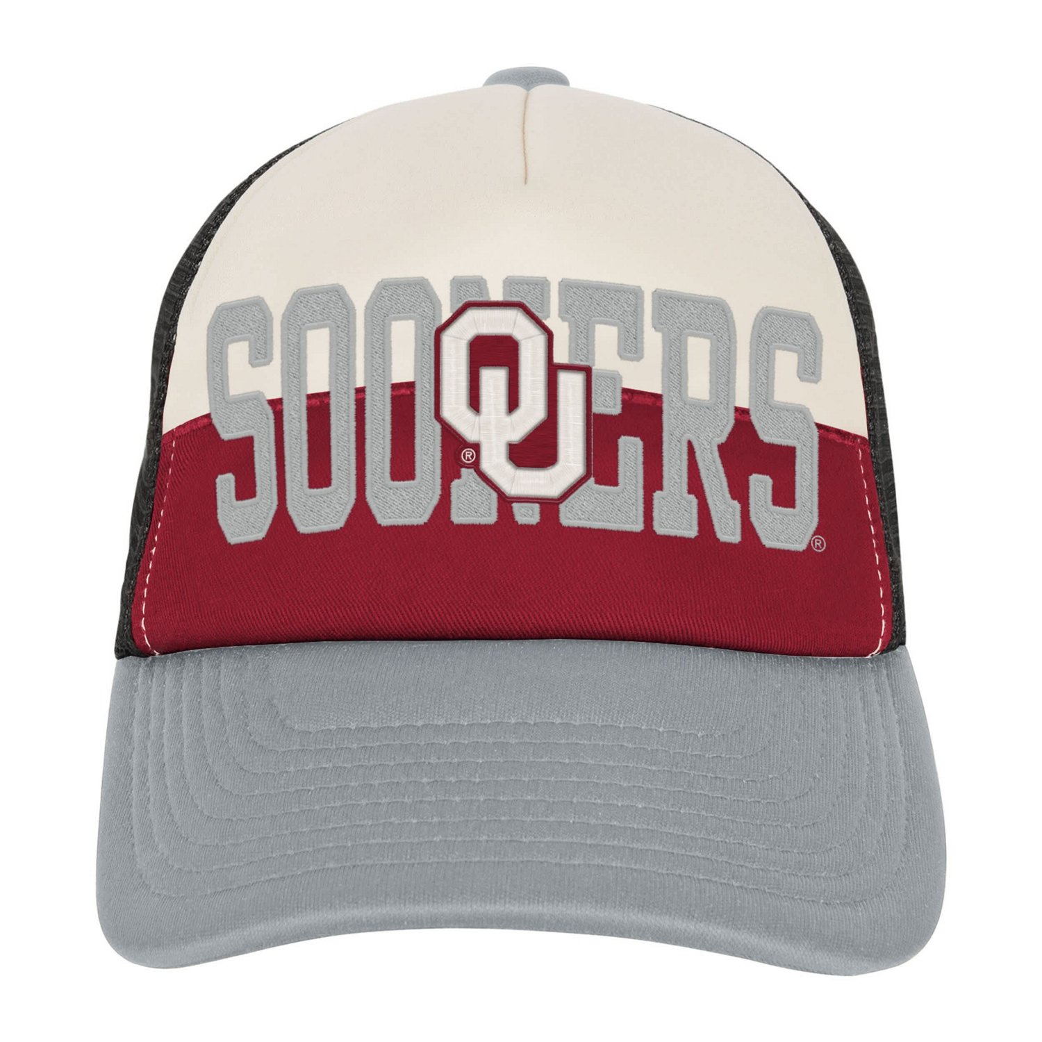 Youth Outerstuff Oklahoma Sooners Modern Fan Trucker Adjustable Hat - view number 2