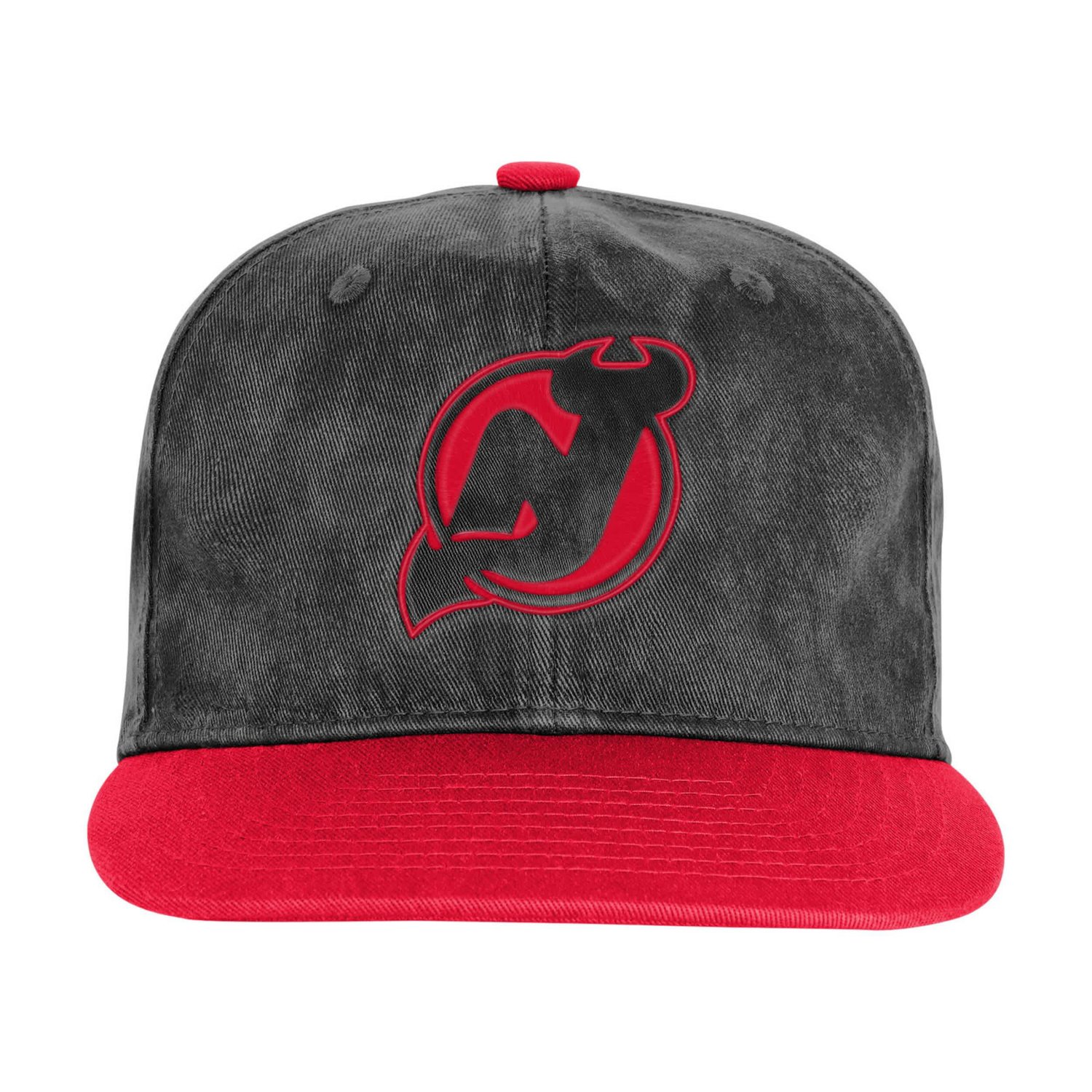 Youth Outerstuff Red New Jersey Devils True Retro Deadstock Adjustable Hat - view number 2