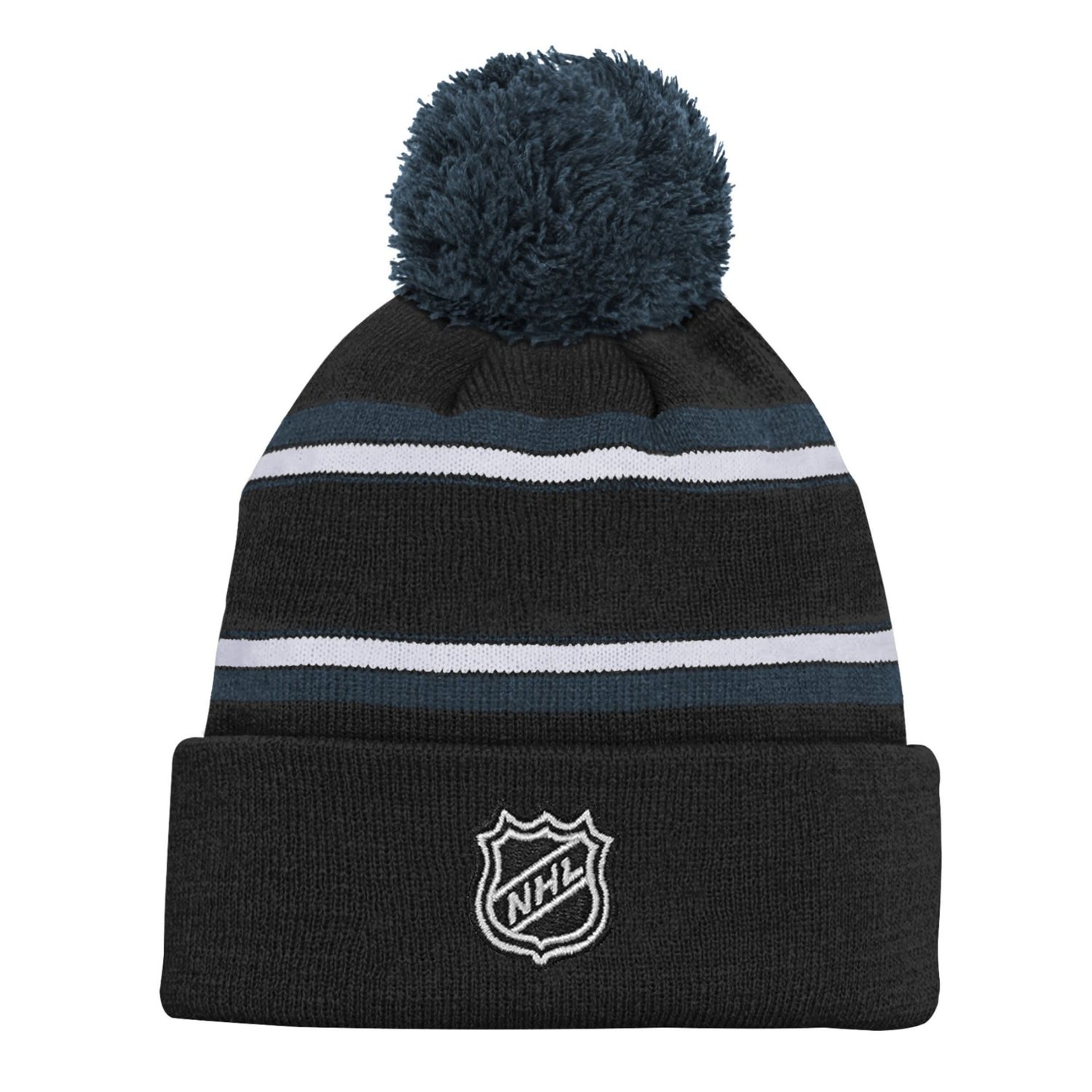 Youth Vegas Golden Knights Jacquard Cuffed Knit Hat with Pom - view number 2