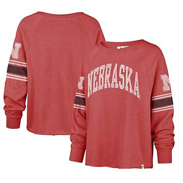 '47 Nebraska Huskers Allie Modest Raglan Long Sleeve Cropped T-Shirt                                                            