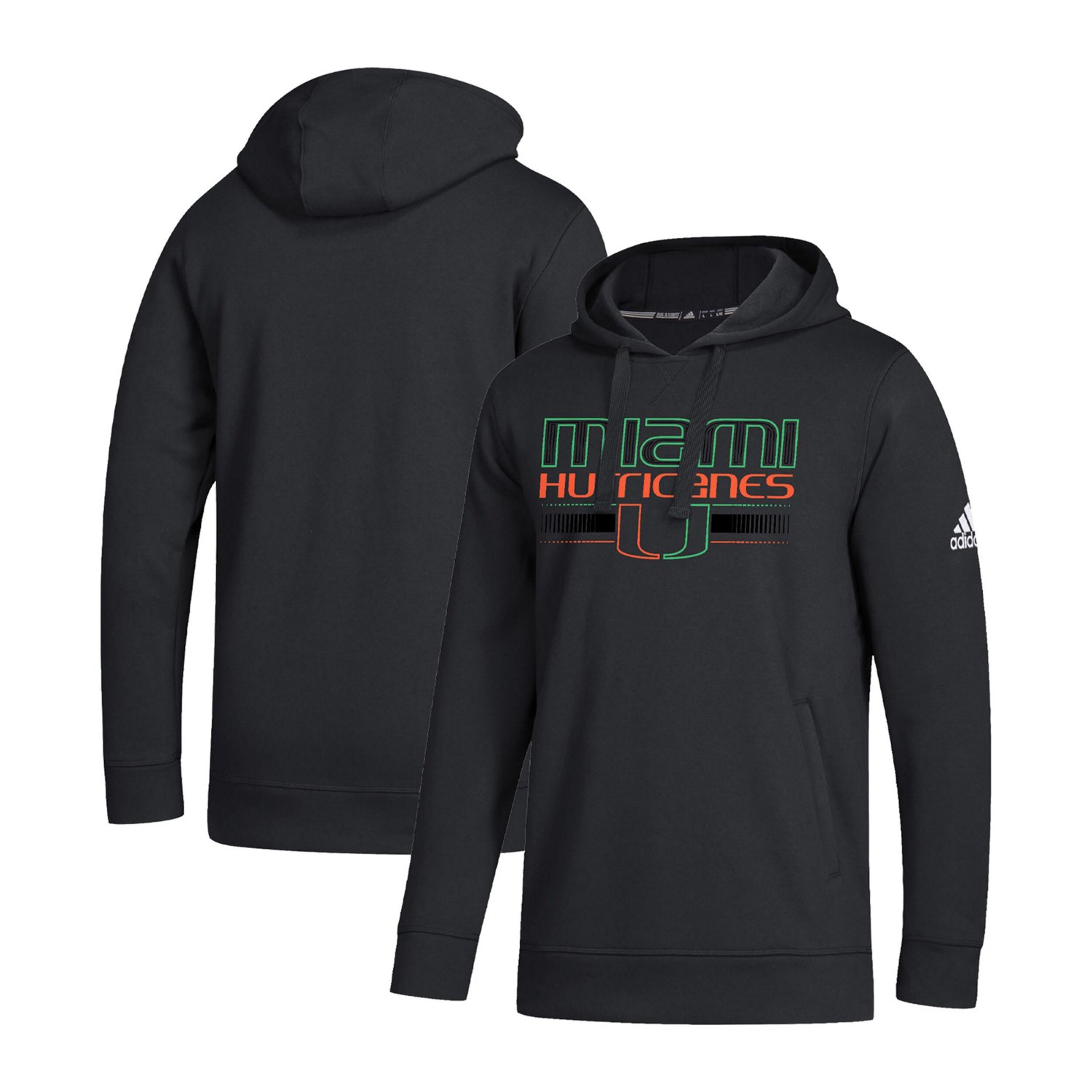 adidas Miami Hurricanes Miami Night Strategy Game Pullover Hoodie