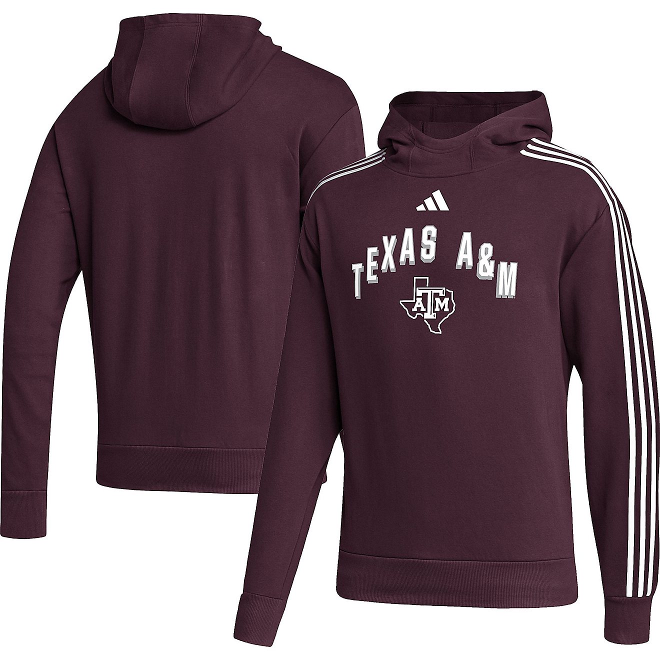 adidas Texas AM Aggies Step Up Pullover Hoodie                                                                                   - view number 1
