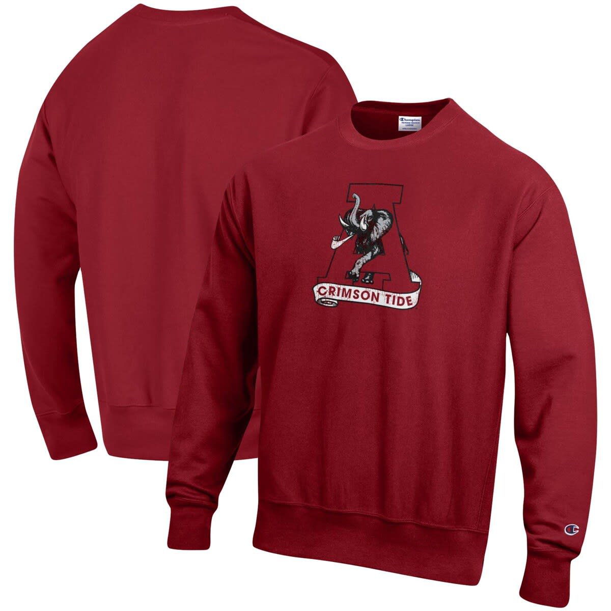 Champion Alabama Crimson Tide Vault Logo Reverse Weave Pullover Sweatshirt Crimson