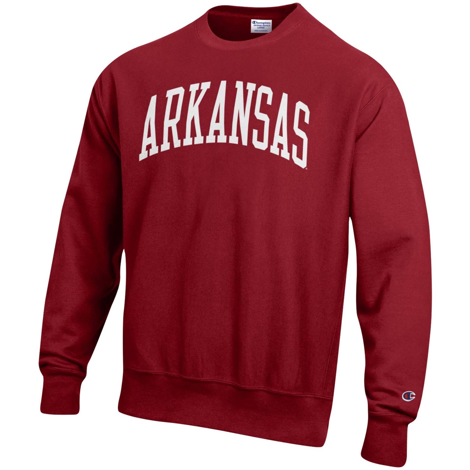 Champion Arkansas Razorbacks Arch Reverse Weave Pullover Sweatshirt                                                              - view number 2