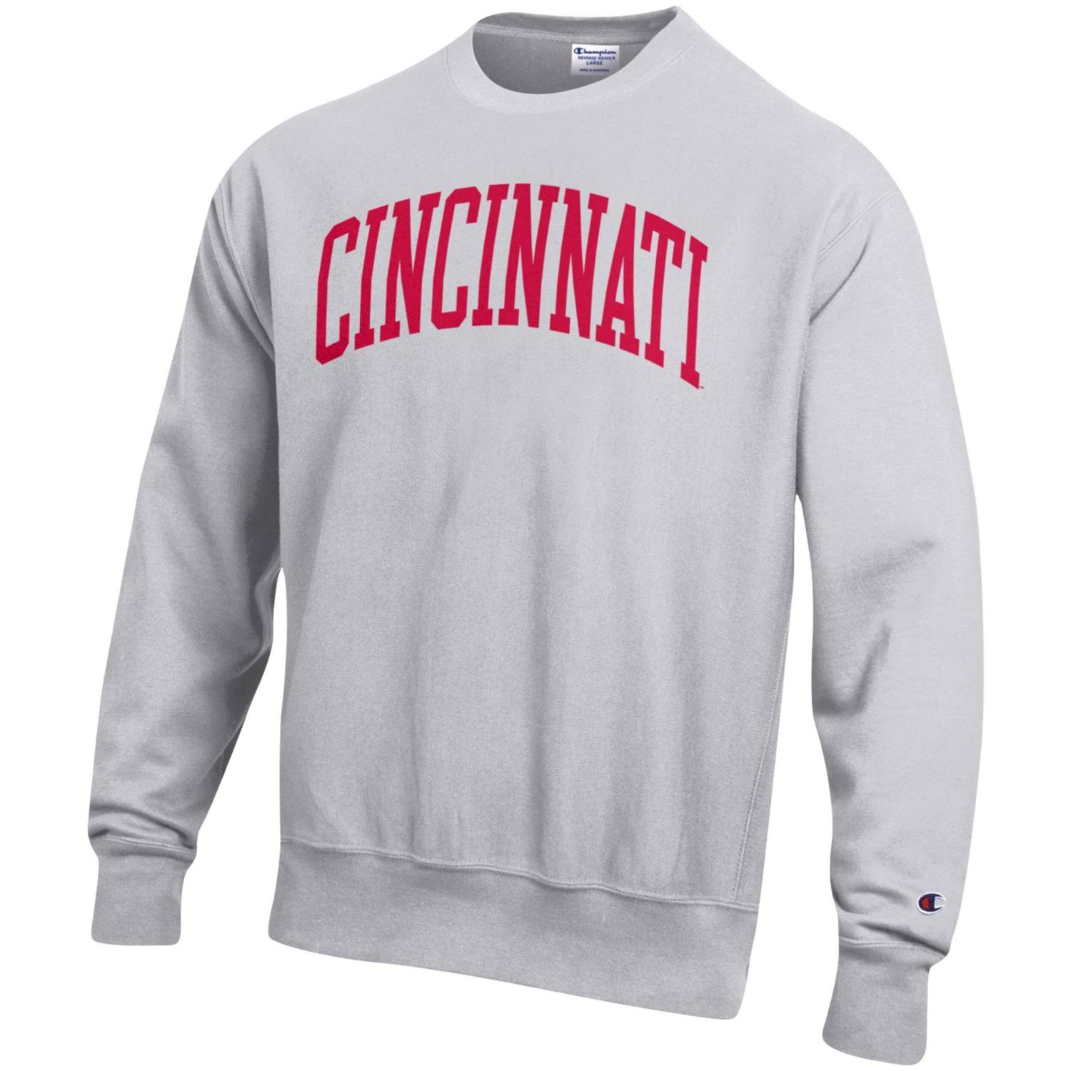 Champion Heathered Gray Cincinnati Bearcats Arch Reverse Weave Pullover Sweatshirt - view number 2