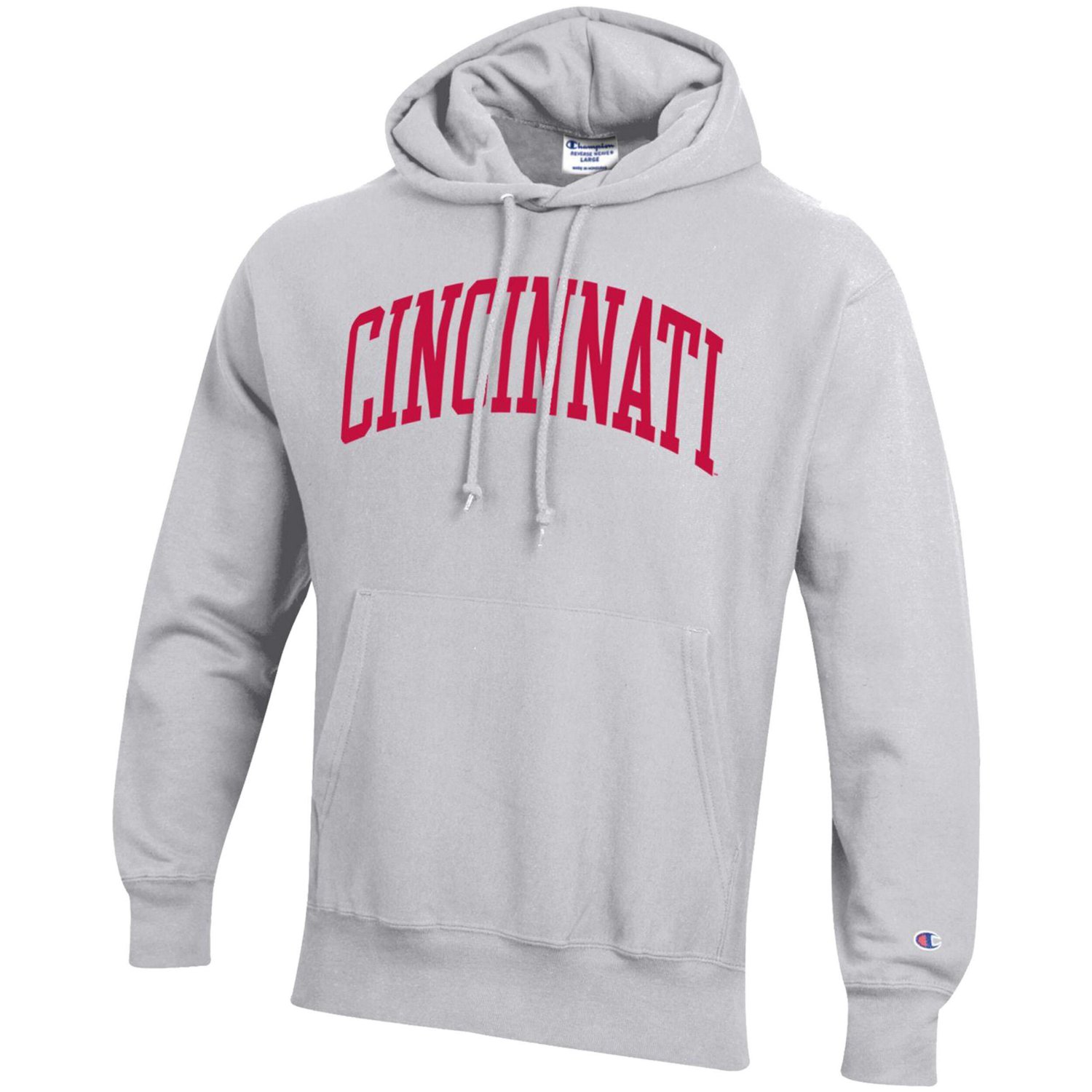 Champion Heathered Gray Cincinnati Bearcats Team Arch Reverse Weave Pullover Hoodie - view number 2