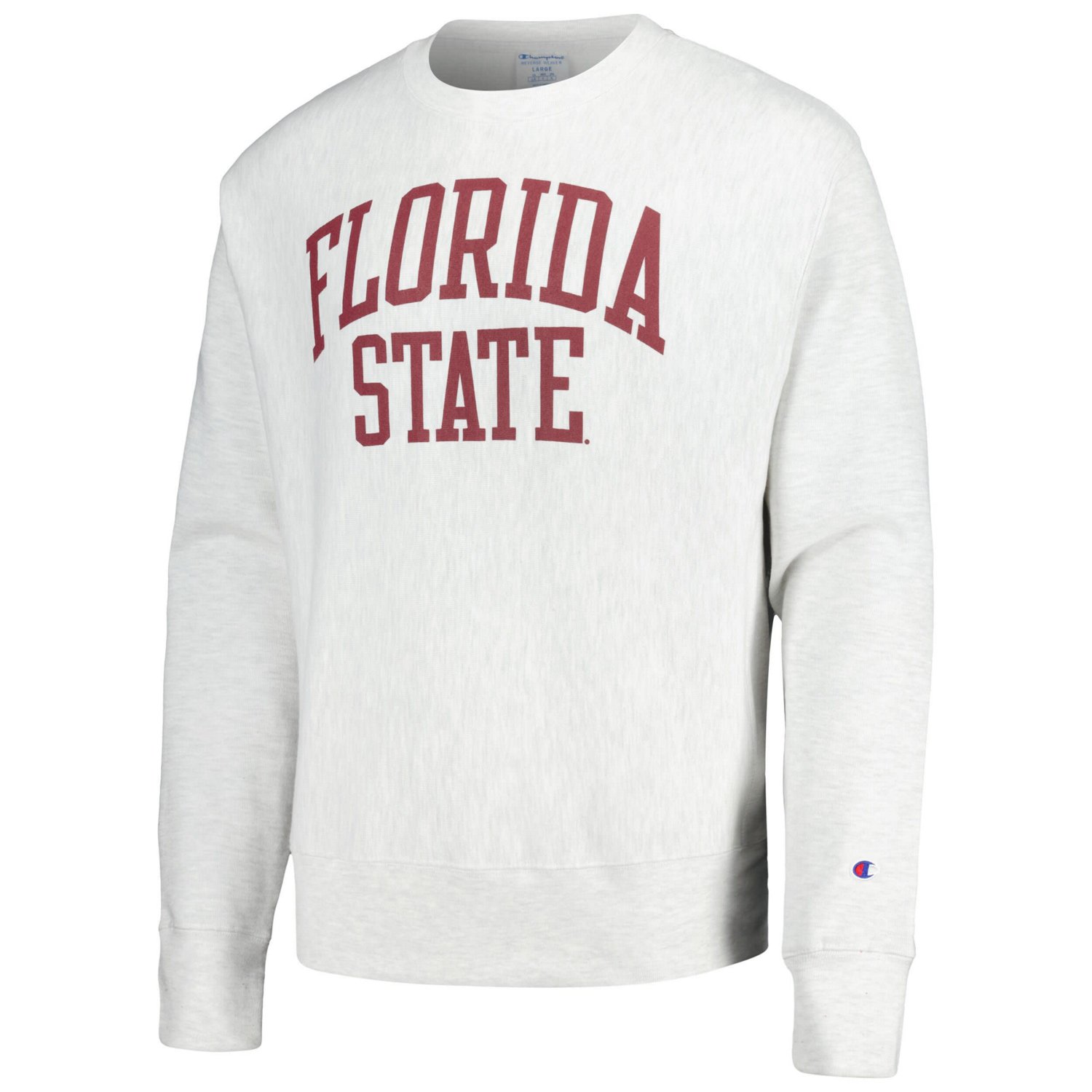 Champion Heathered Gray Florida State Seminoles Arch Reverse Weave Pullover Sweatshirt - view number 2