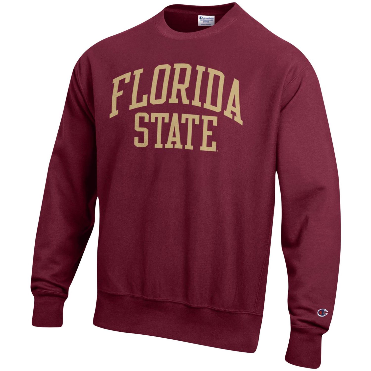 Champion Heathered Gray Florida State Seminoles Arch Reverse Weave Pullover Sweatshirt - view number 2
