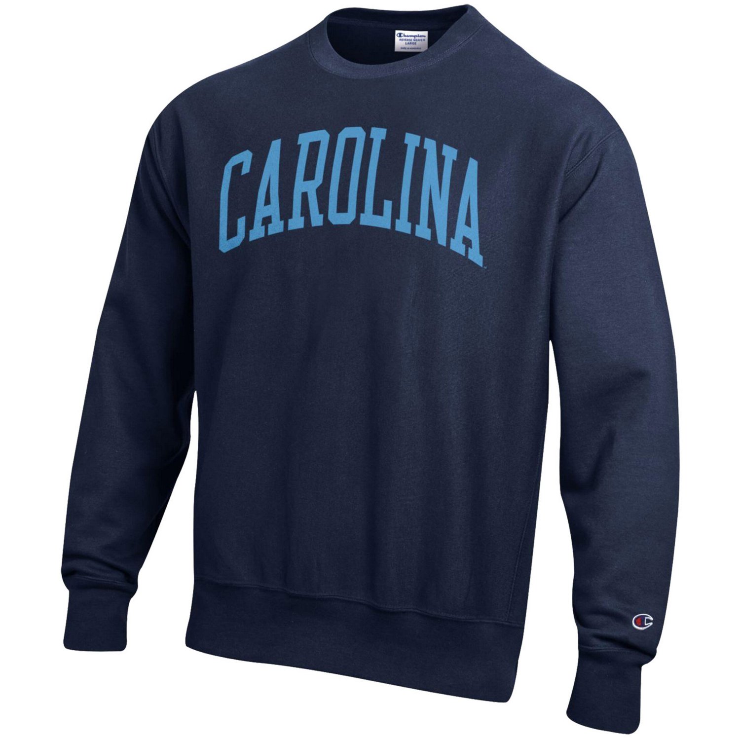 Champion Heathered Gray North Carolina Tar Heels Arch Reverse Weave Pullover Sweatshirt - view number 2