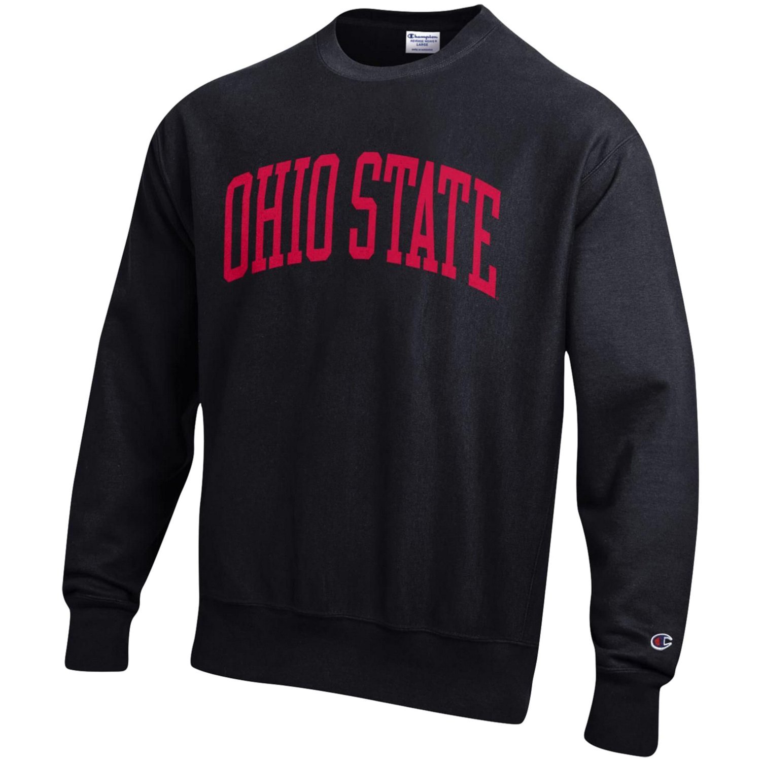 Champion Heathered Gray Ohio State Buckeyes Arch Reverse Weave Pullover Sweatshirt