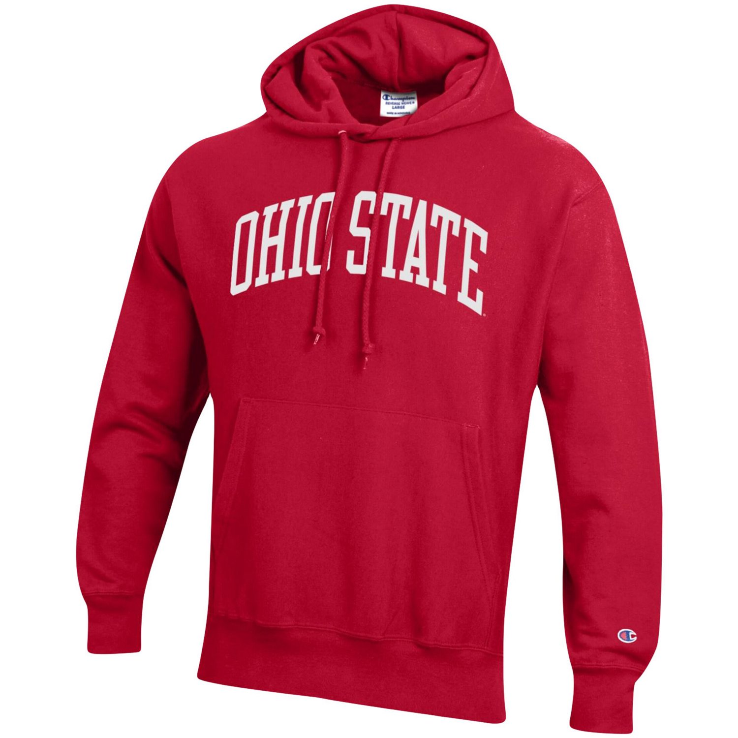 Champion Heathered Gray Ohio State Buckeyes Big Tall Reverse Weave Fleece Pullover Hoodie Sweatshirt Academy