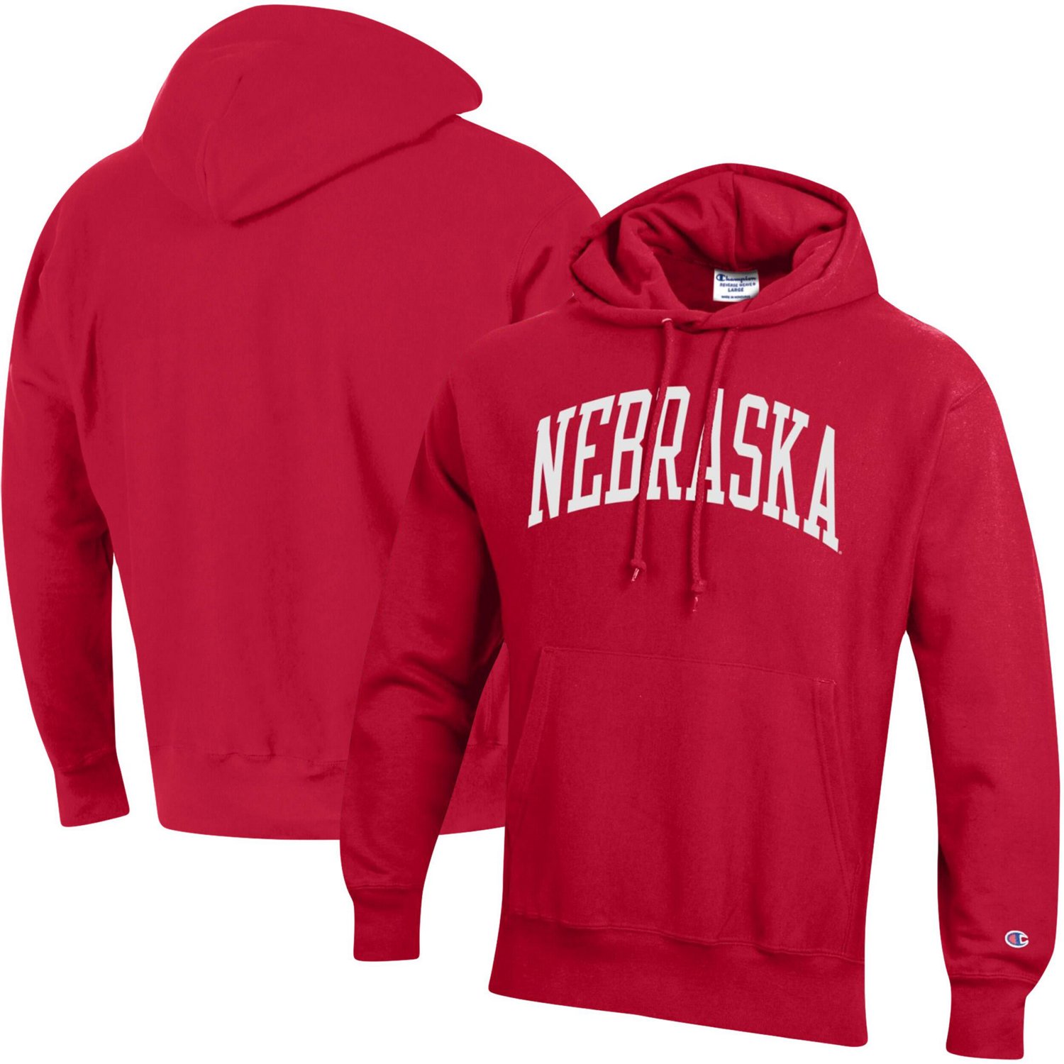 Champion Nebraska Huskers Team Arch Reverse Weave Pullover Hoodie