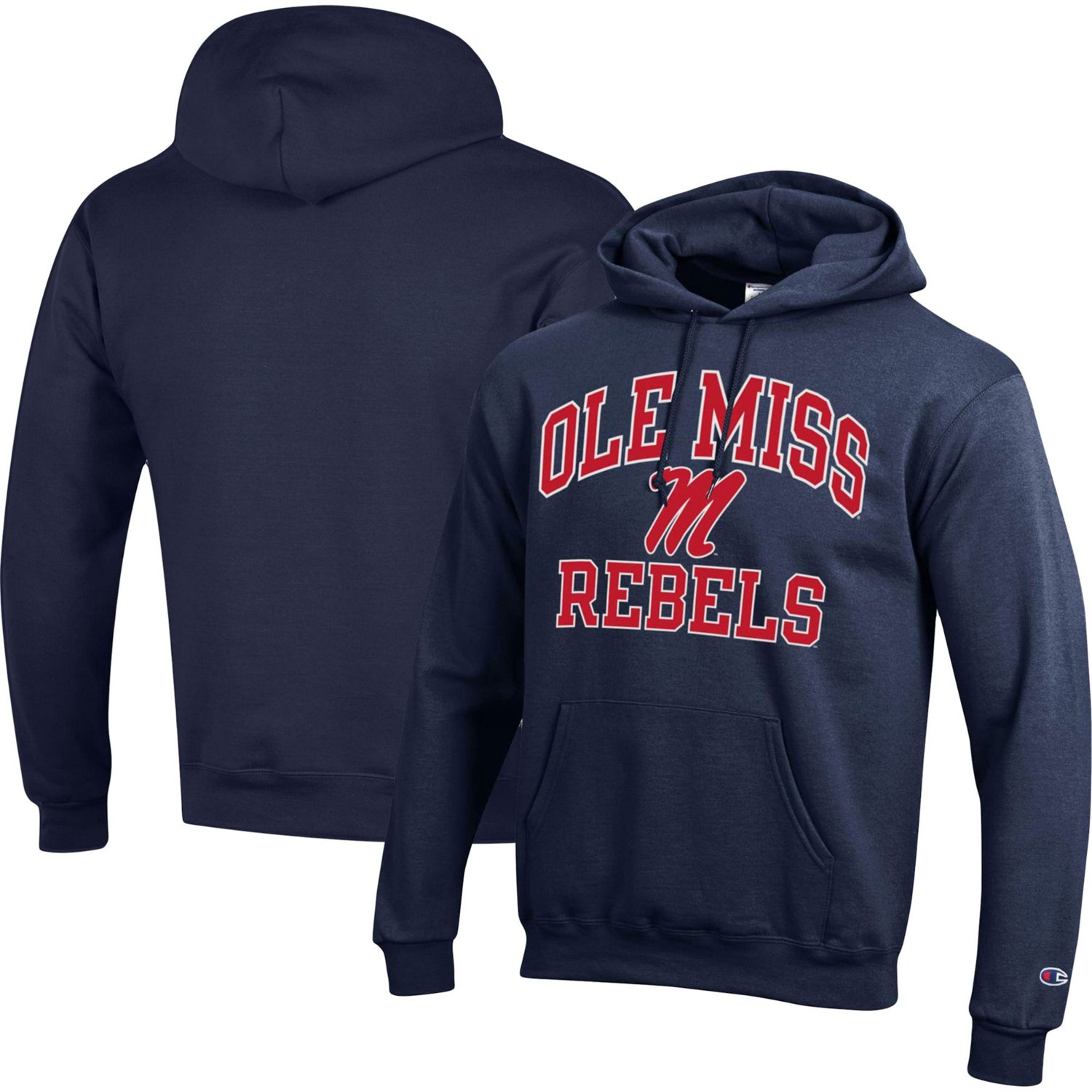 Champion Ole Miss Rebels High Motor Pullover Hoodie Navy