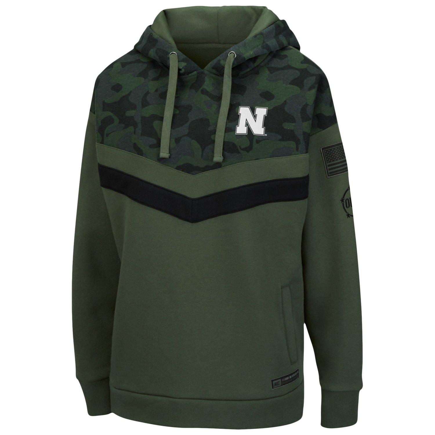 Colosseum /Camo Nebraska Huskers OHT Military Appreciation Extraction Chevron Pullover Hoodie                                    - view number 2