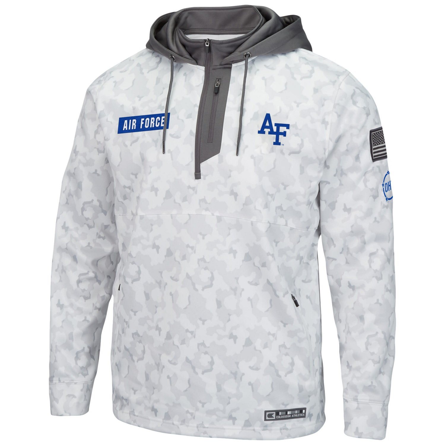 Colosseum Air Force Falcons OHT Military Appreciation Quarter-Zip Hoodie                                                         - view number 2