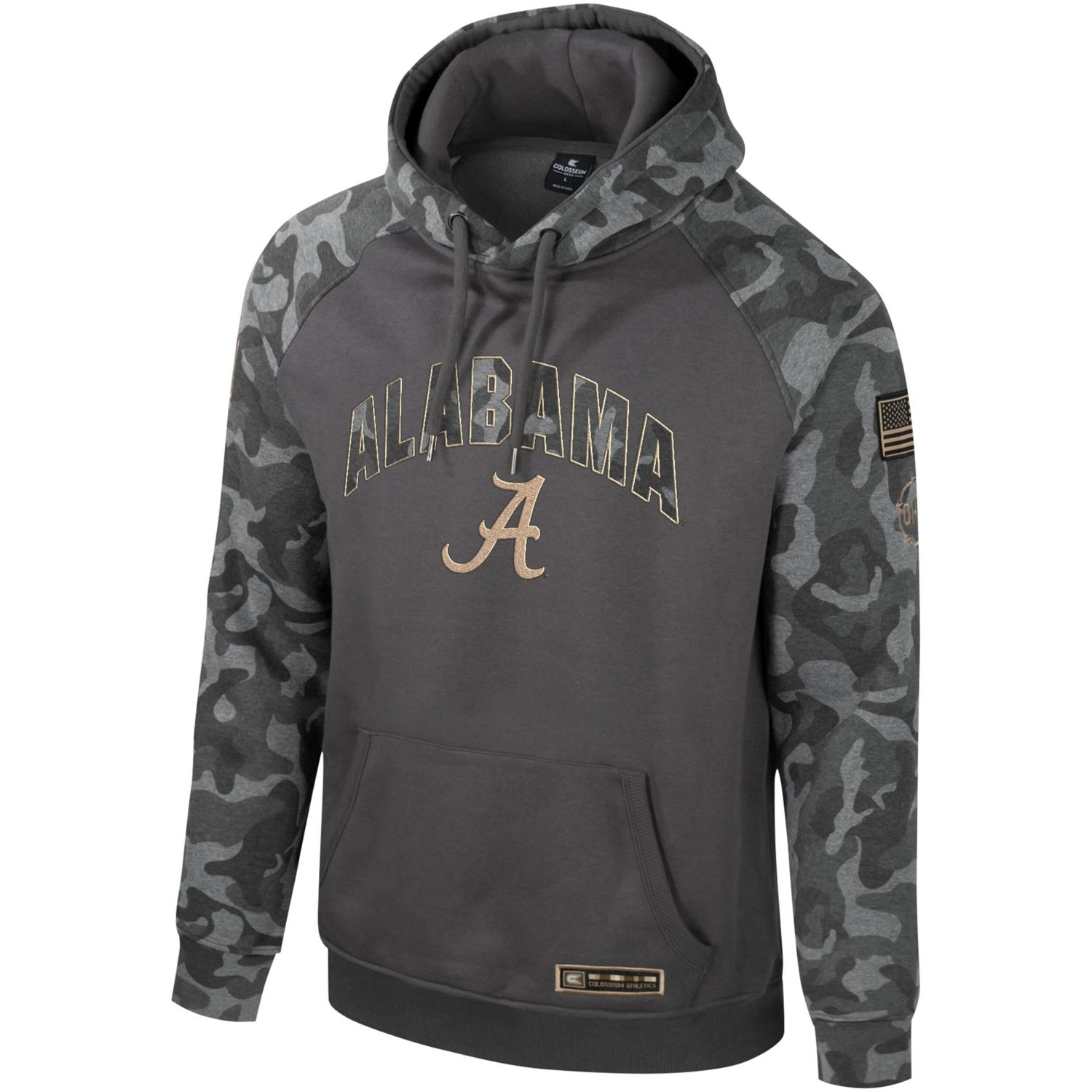 Colosseum Alabama Crimson Tide OHT Military Appreciation Camo Raglan Pullover Hoodie - view number 2