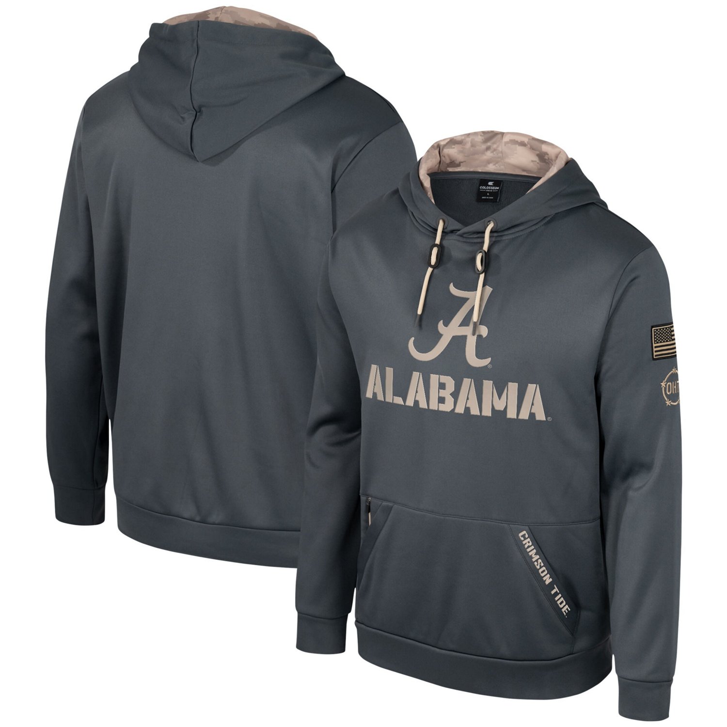 Colosseum Alabama Crimson Tide OHT Military Appreciation Pullover Hoodie