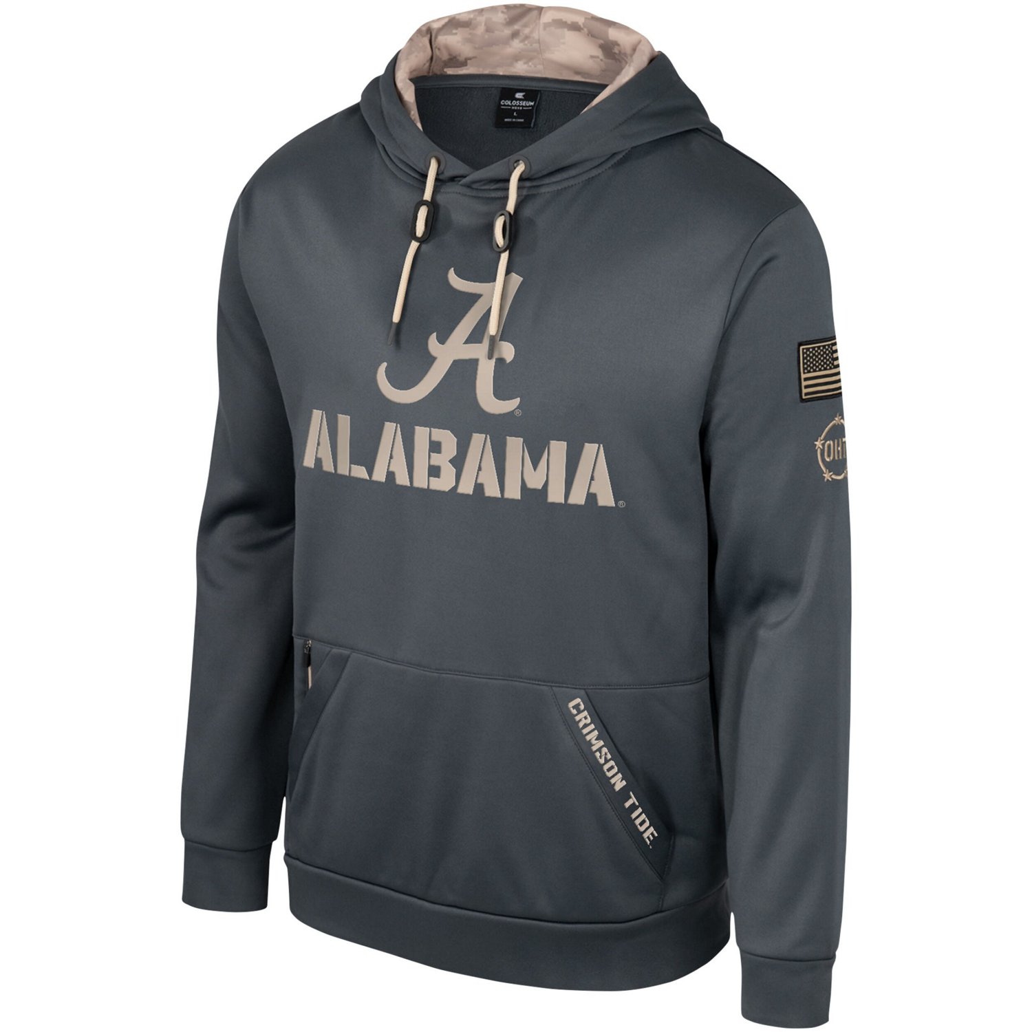 Colosseum Alabama Crimson Tide OHT Military Appreciation Pullover Hoodie - view number 2