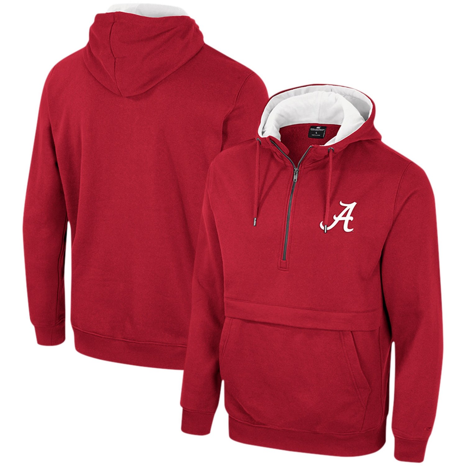 Colosseum Alabama Tide Half-Zip Hoodie                                                                                           - view number 1