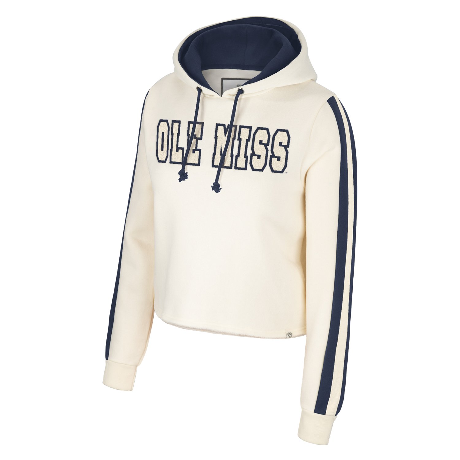 Outerstuff Girls Youth White Chicago Cubs Color Run Cropped Hooded Sweatshirt Size: Extra Large