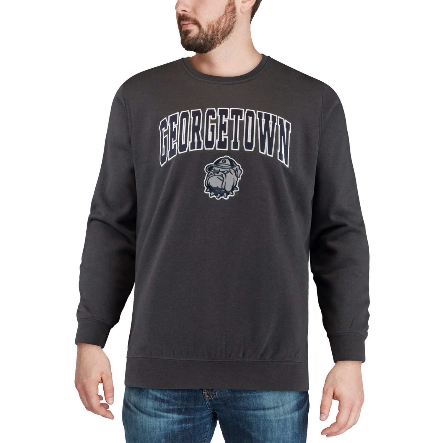 Colosseum Georgetown Hoyas Arch  Logo Crew Neck Sweatshirt                                                                       - view number 4