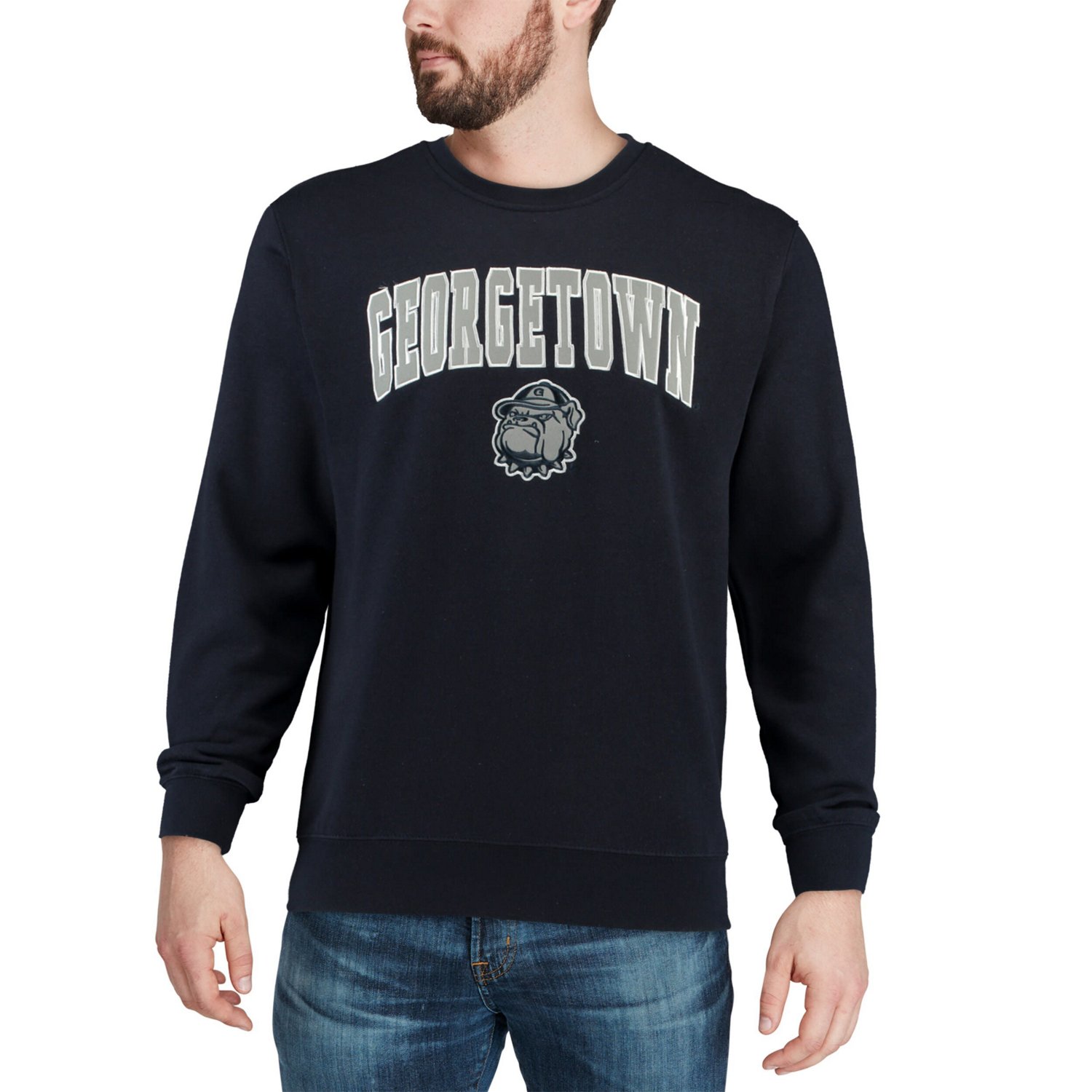 Colosseum Georgetown Hoyas Arch  Logo Crew Neck Sweatshirt                                                                       - view number 4