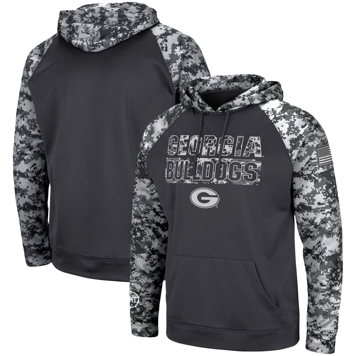 Colosseum Georgia Bulldogs OHT Military Appreciation Digital Camo Pullover Hoodie
