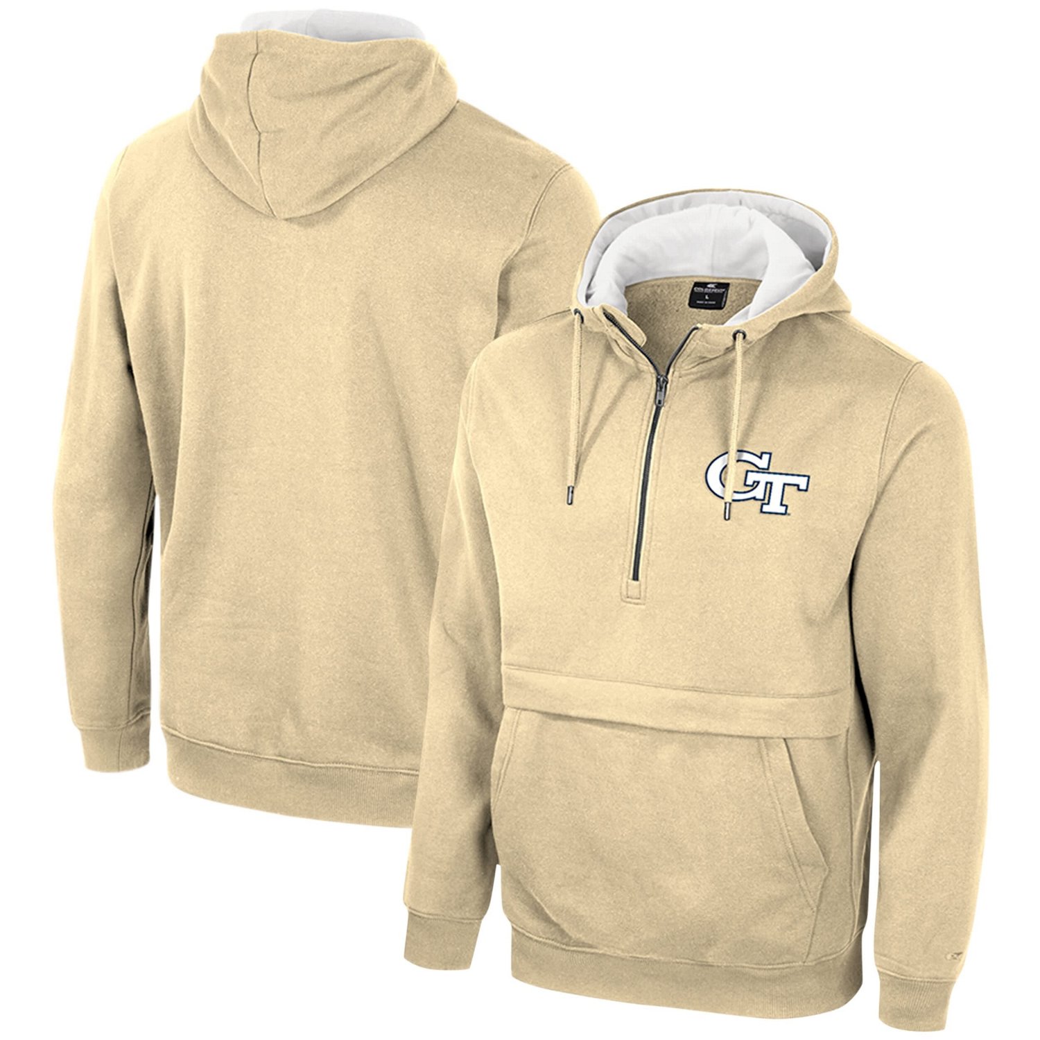 Colosseum Georgia Tech Yellow Jackets Team Half-Zip Pullover Hoodie