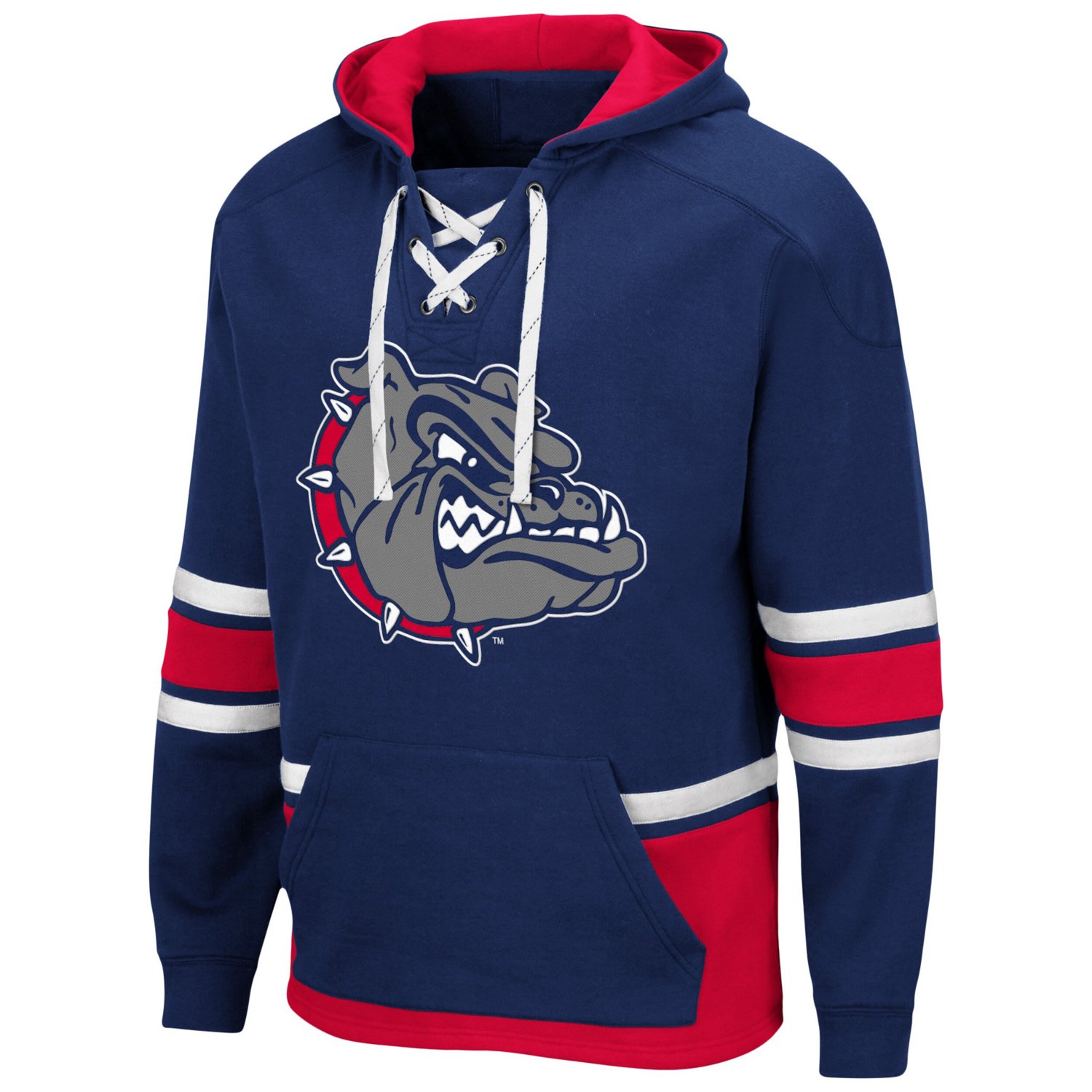 Colosseum Gonzaga Bulldogs Lace Up 30 Pullover Hoodie                                                                            - view number 2