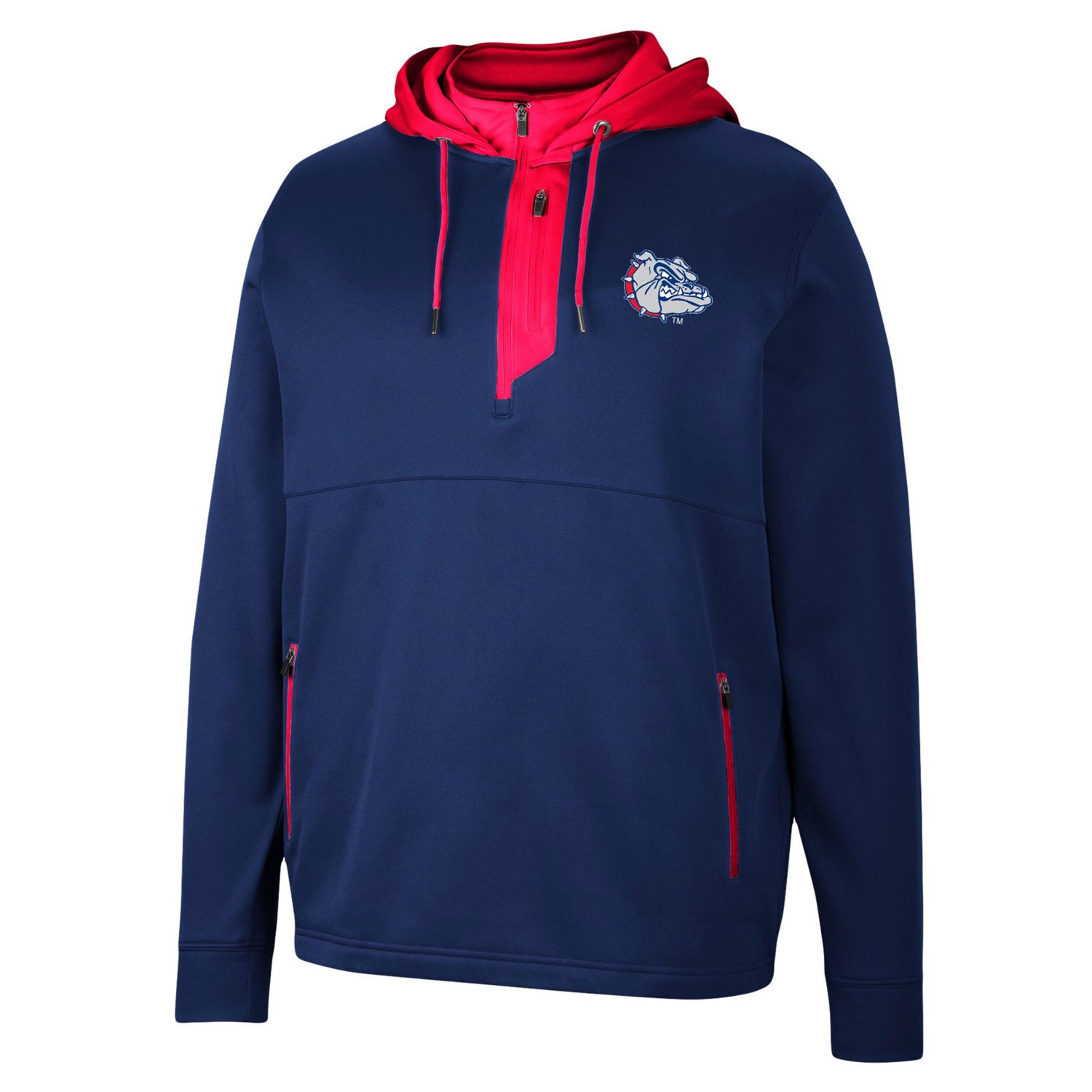 Colosseum Gonzaga Bulldogs Luge 30 Quarter-Zip Hoodie                                                                            - view number 2