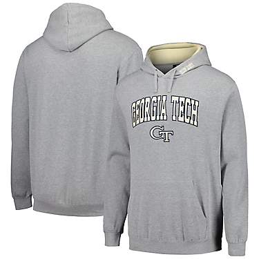Colosseum Heathered Gray Georgia Tech Jackets Arch  Logo 30 Pullover Hoodie                                                     