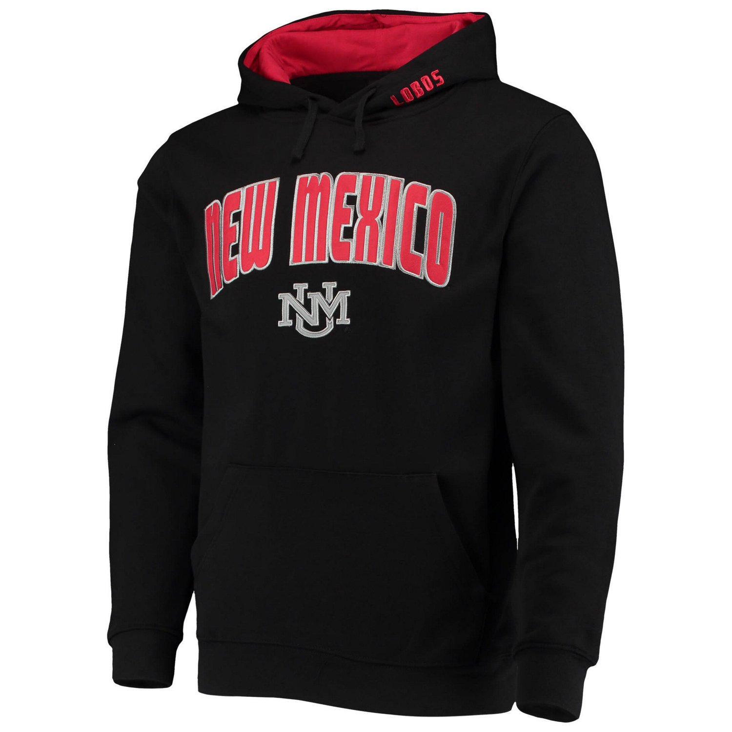 Colosseum Heathered Gray New Mexico Lobos Arch and Logo Pullover Hoodie