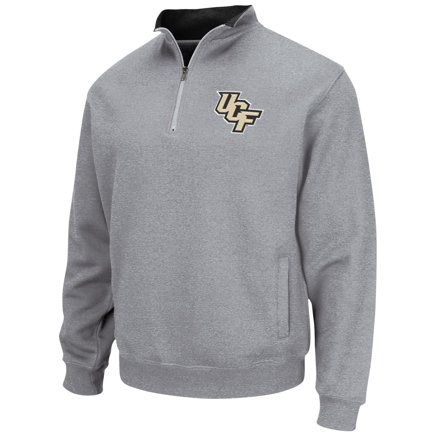 Colosseum Heathered Gray UCF Knights Tortugas Team Logo Quarter-Zip Jacket - view number 2