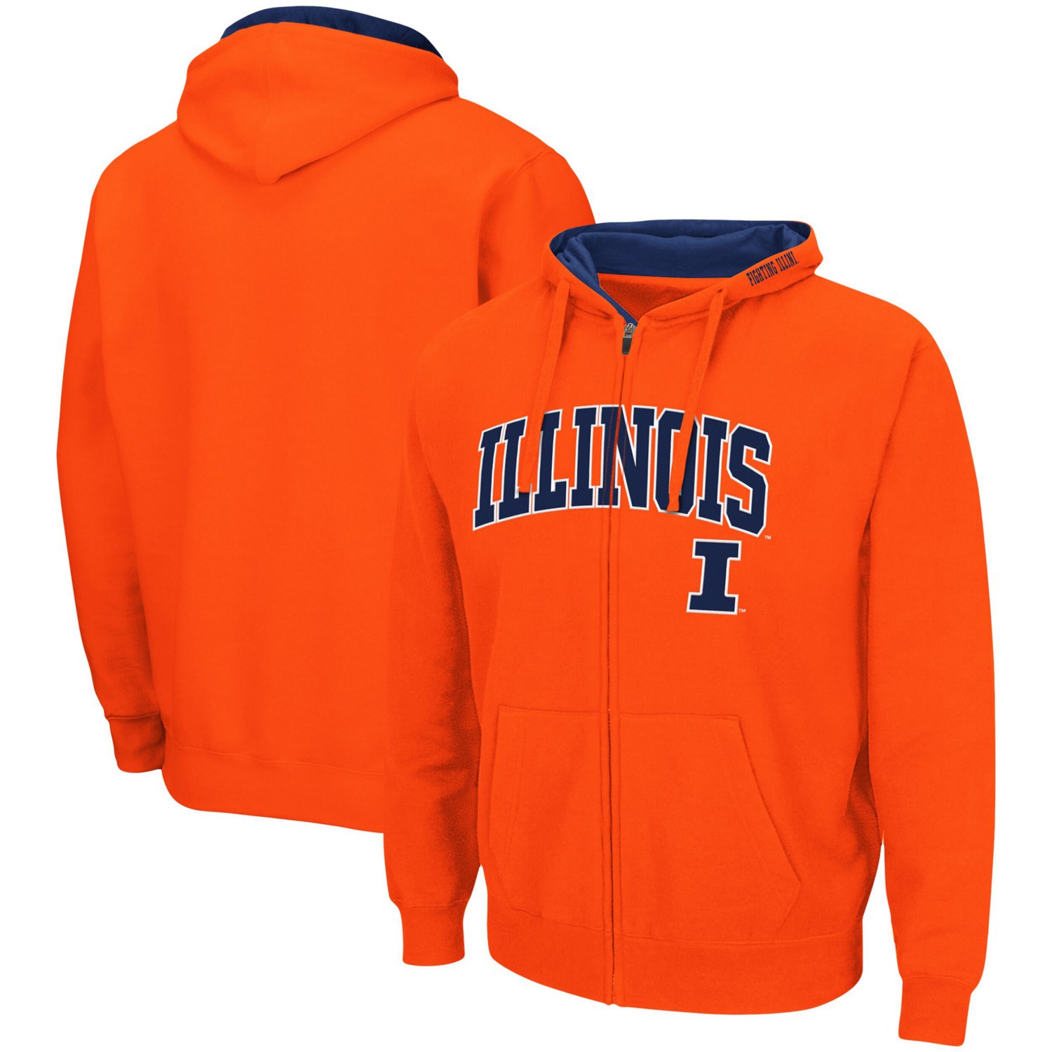 Colosseum Illinois Fighting Illini Arch  Logo 30 Full-Zip Hoodie - view number 1