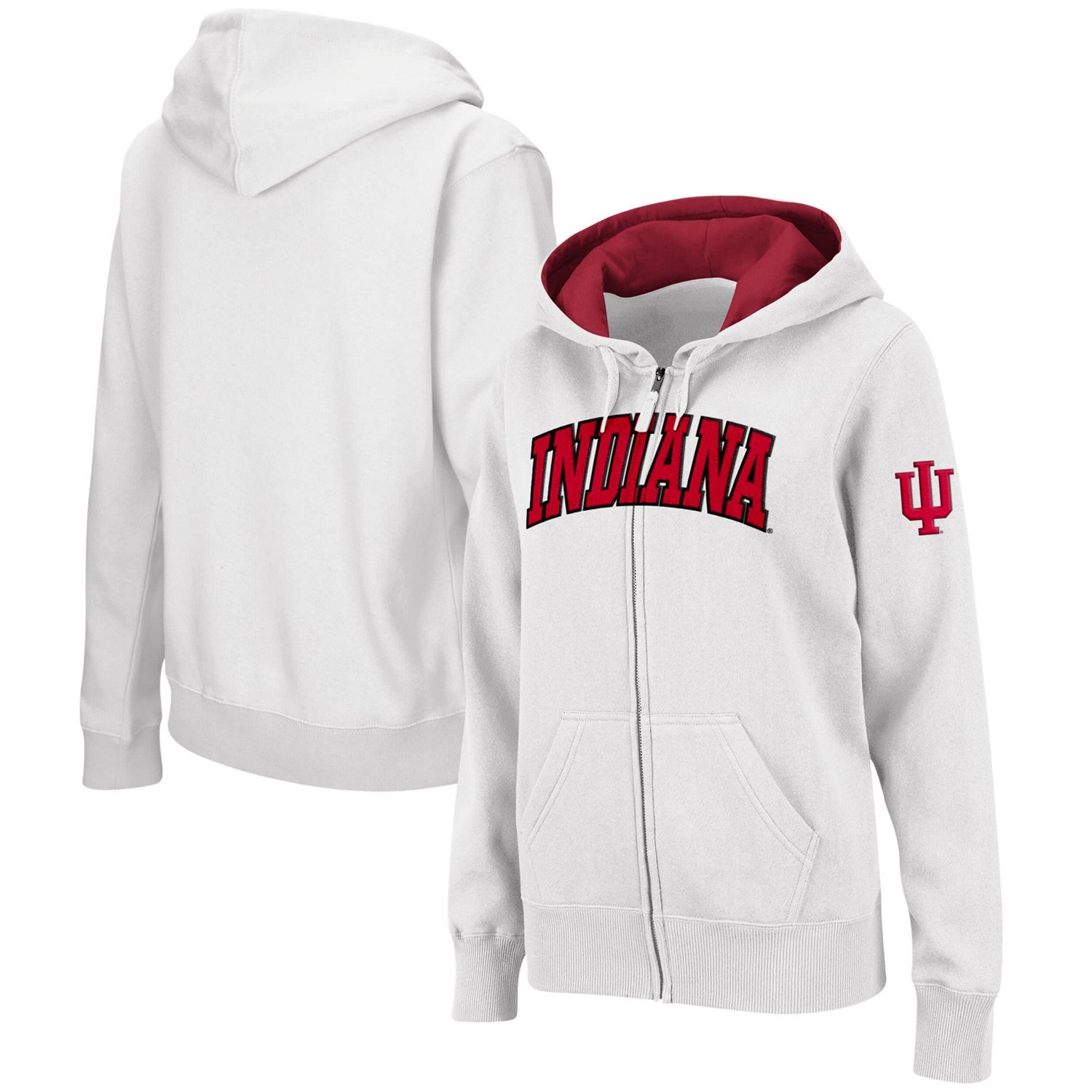Colosseum Indiana Hoosiers Arched Name Full-Zip Hoodie