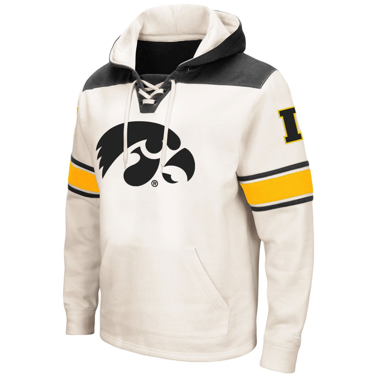 Colosseum Iowa Hawkeyes Big  Tall Hockey Lace-Up Pullover Hoodie                                                                 - view number 2